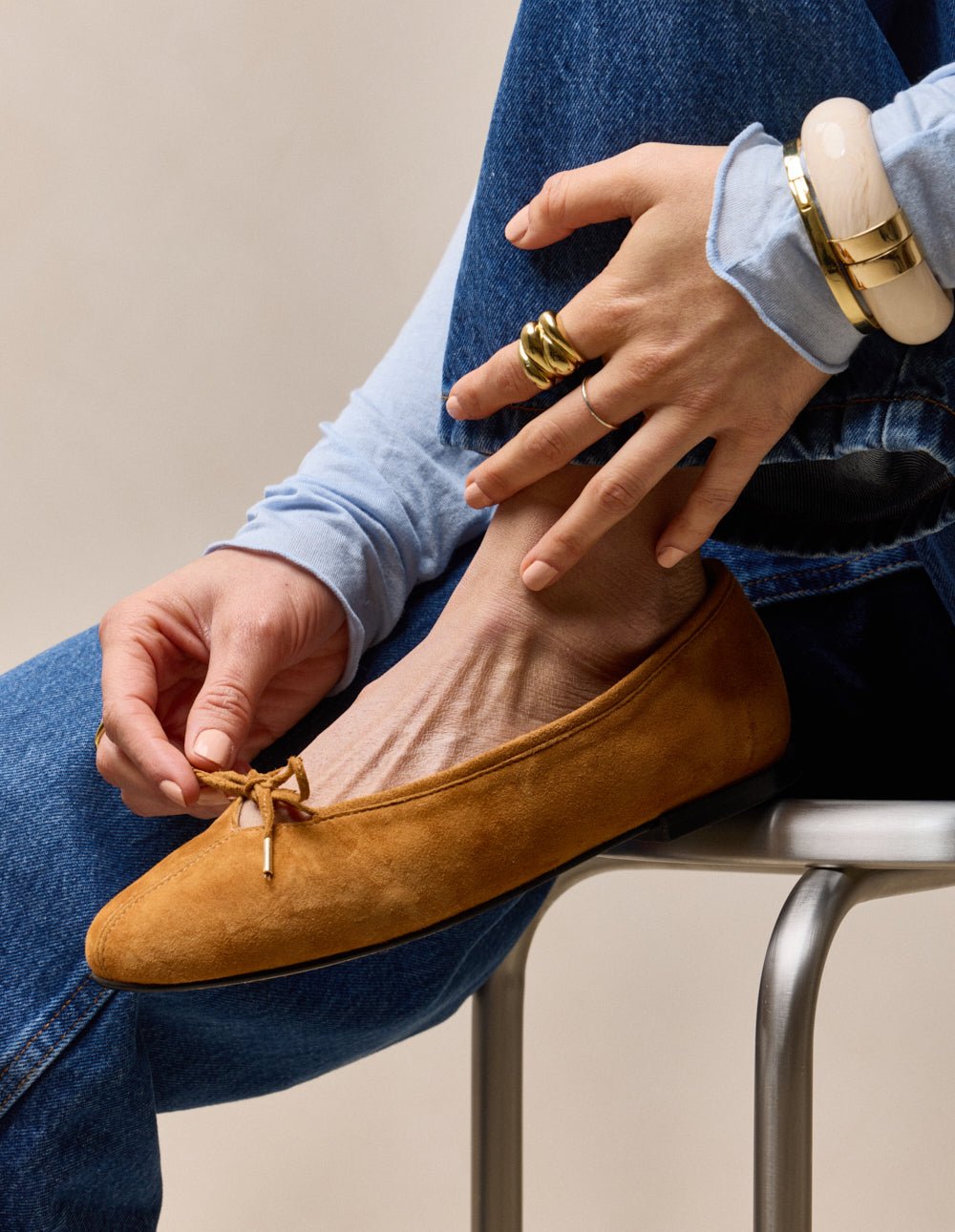 Ballet pumps ODAJE Brown