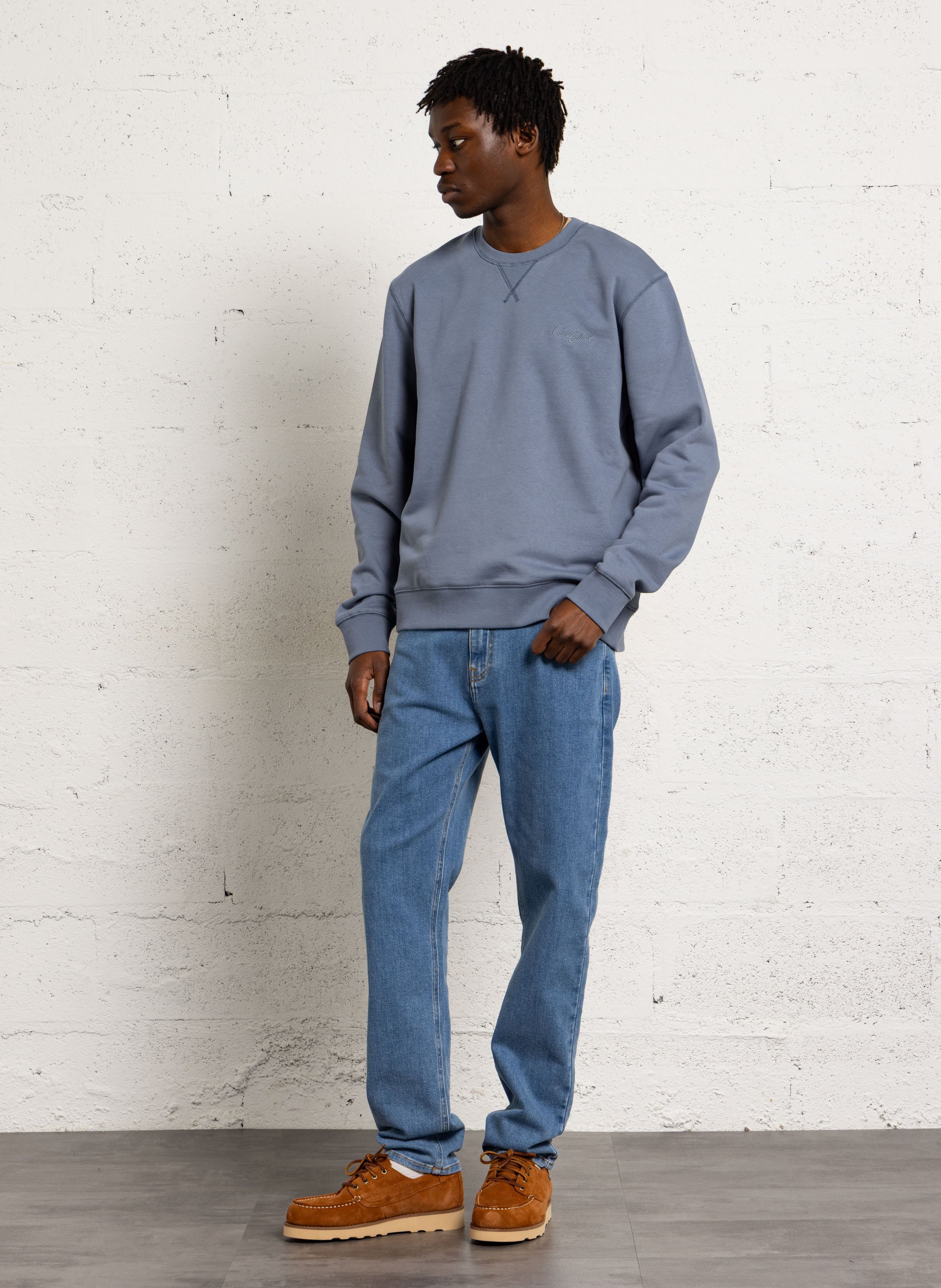 High Waist Slim Fit Jeans Blau