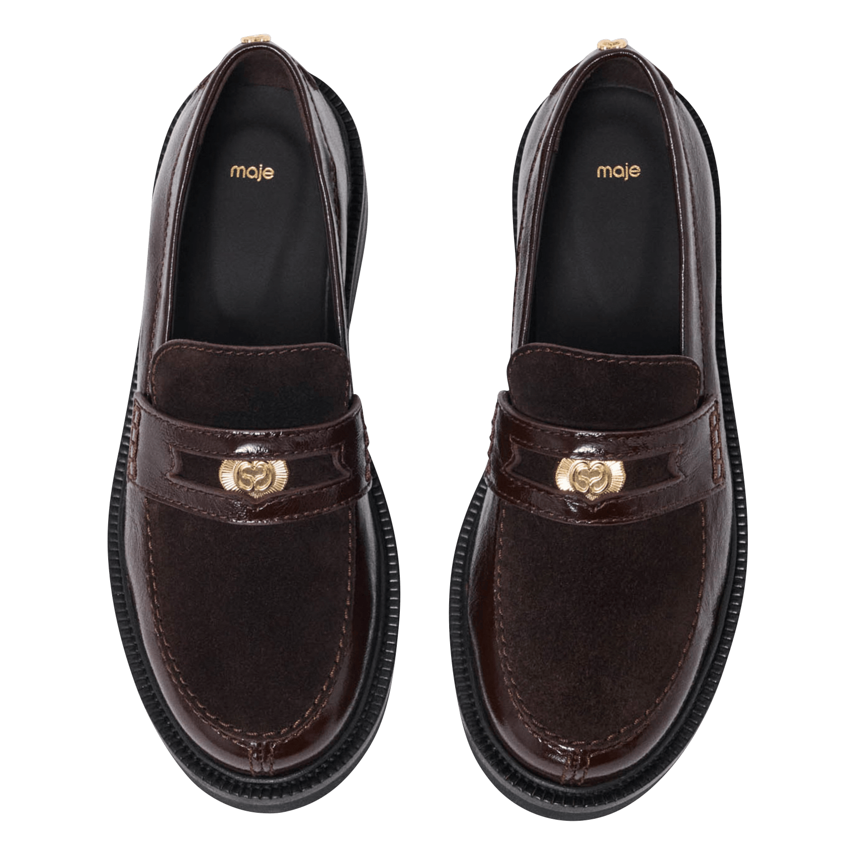Leren mocassins MAJE Bruin