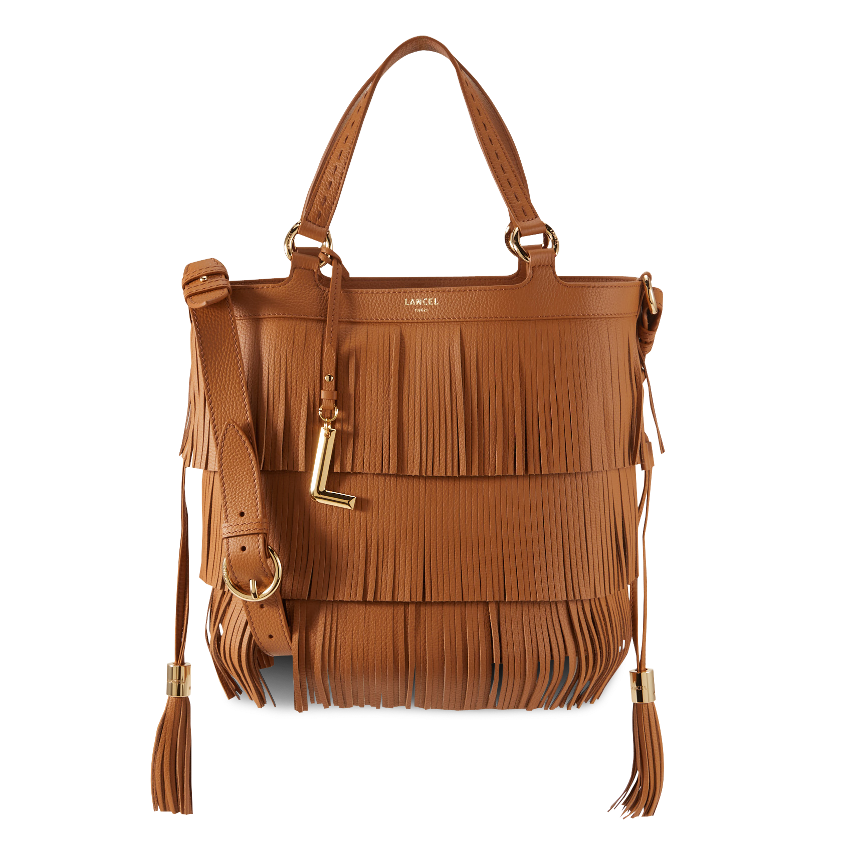 Beuteltasche aus Leder LANCEL Beige