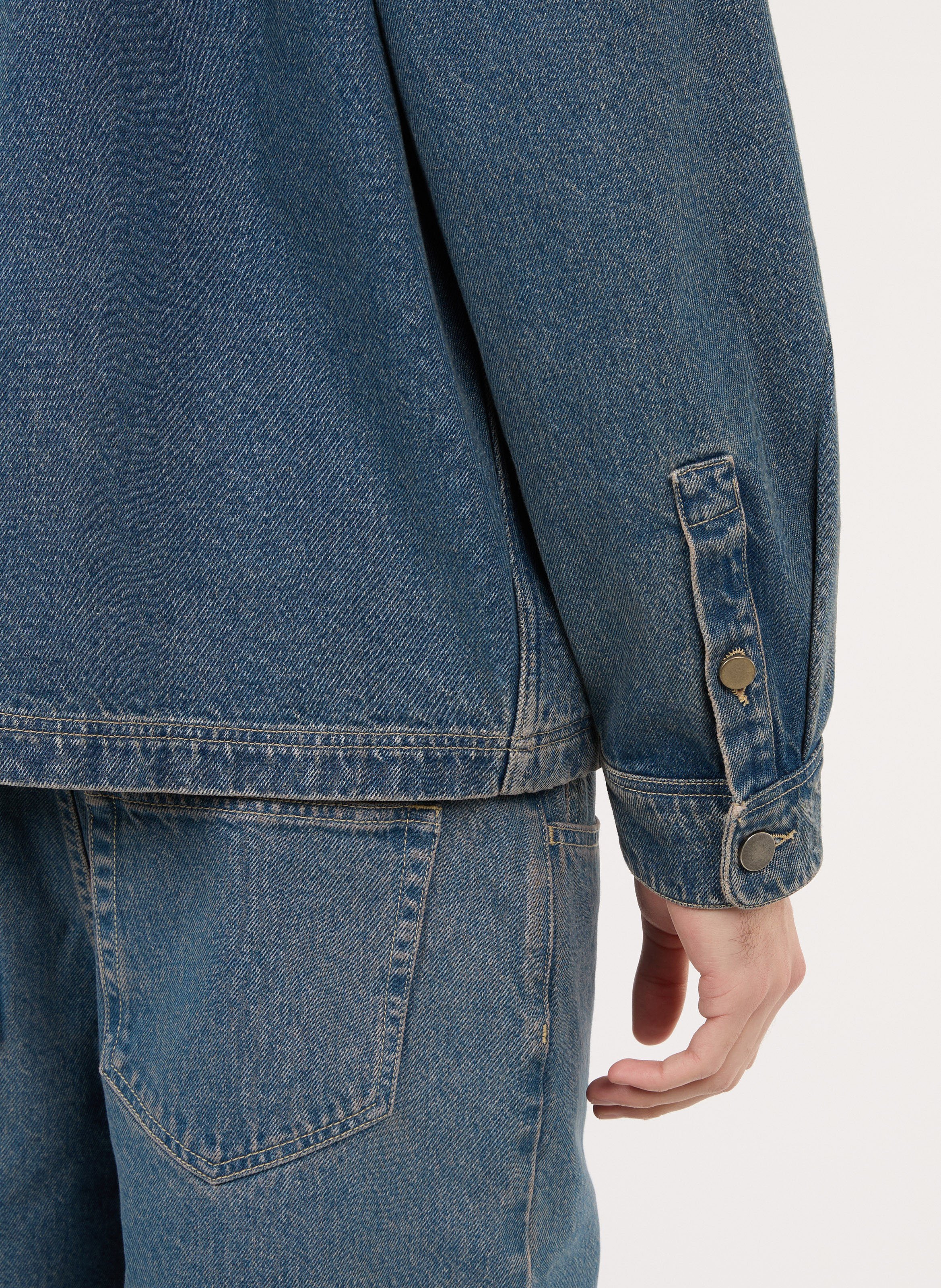Oversize-Baumwolljacke mit klassischem Kragen SAISON 1865 Blau