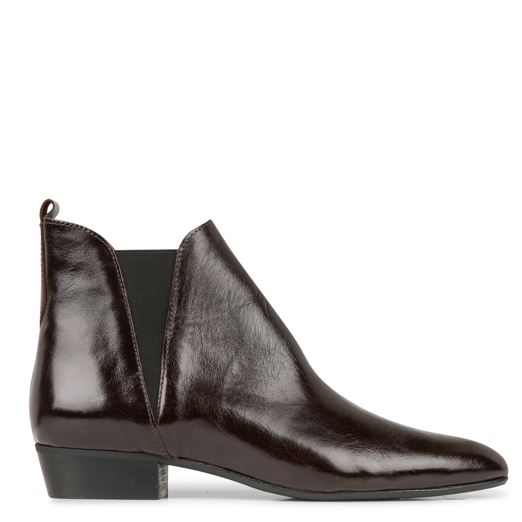 Bottines en cuir craquelé ANONYMOUS COPENHAGEN Marron