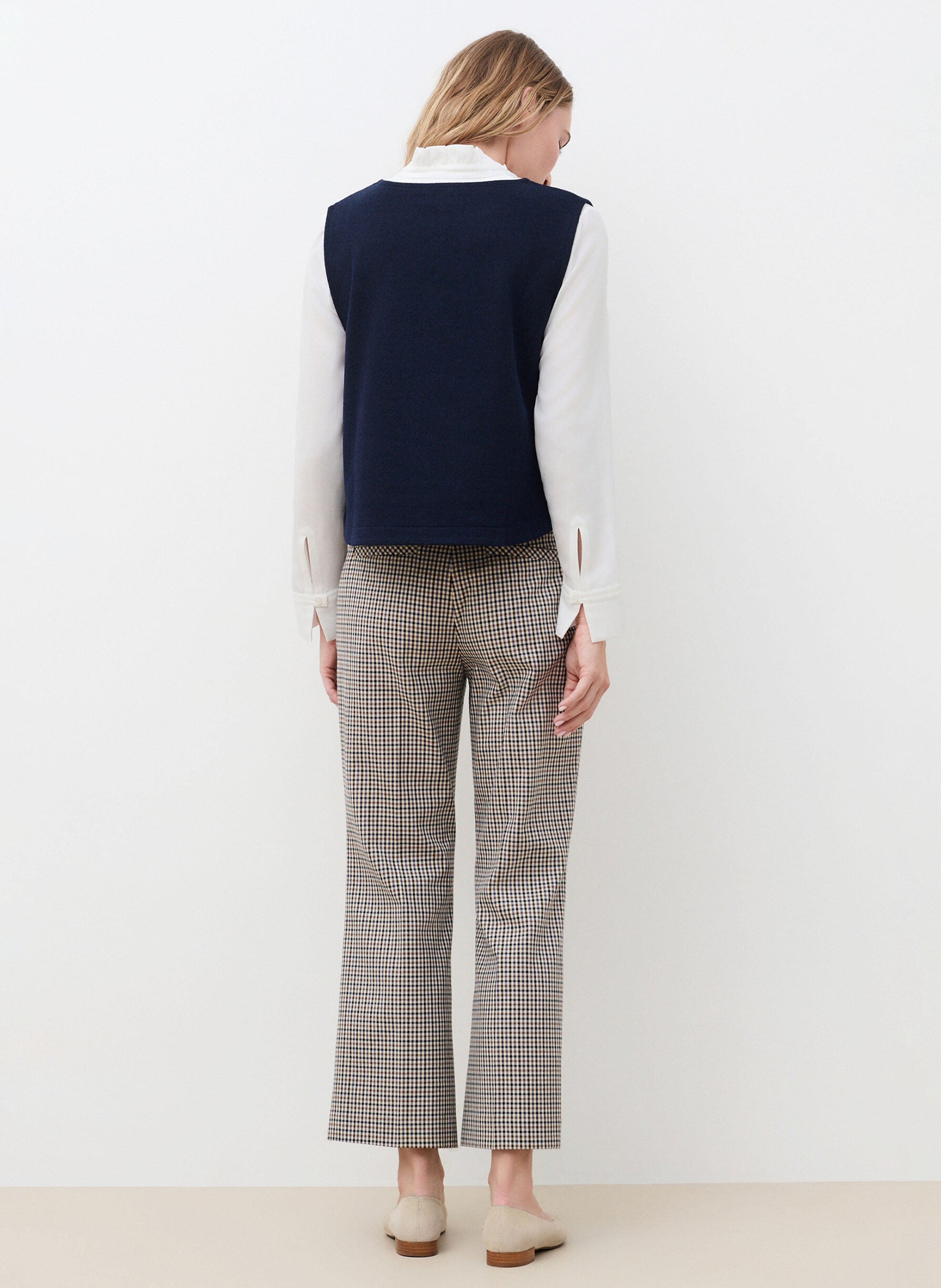 Sleeveless straight cut sweater CAROLL Blue
