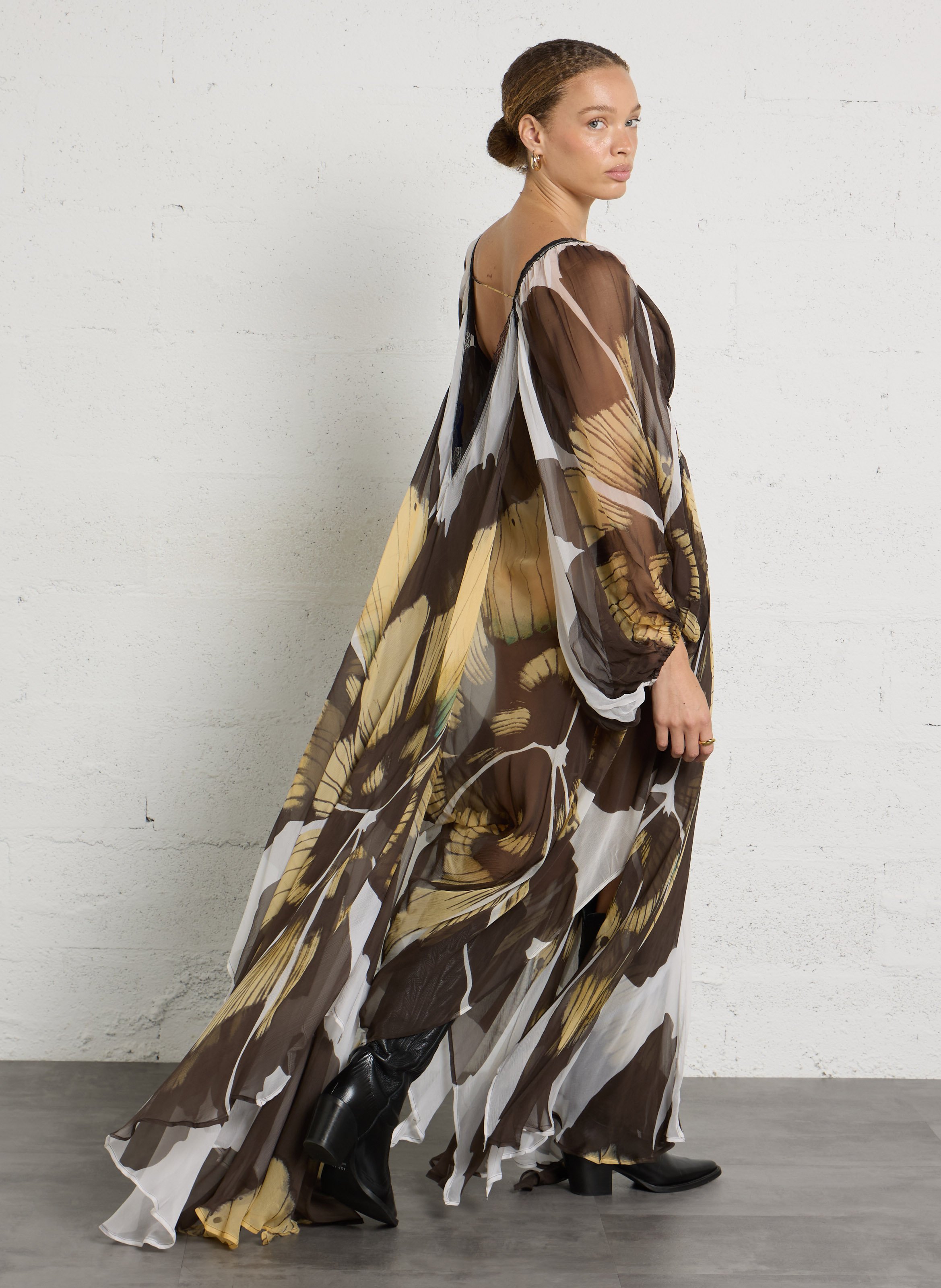Long printed dress MES DEMOISELLES Black