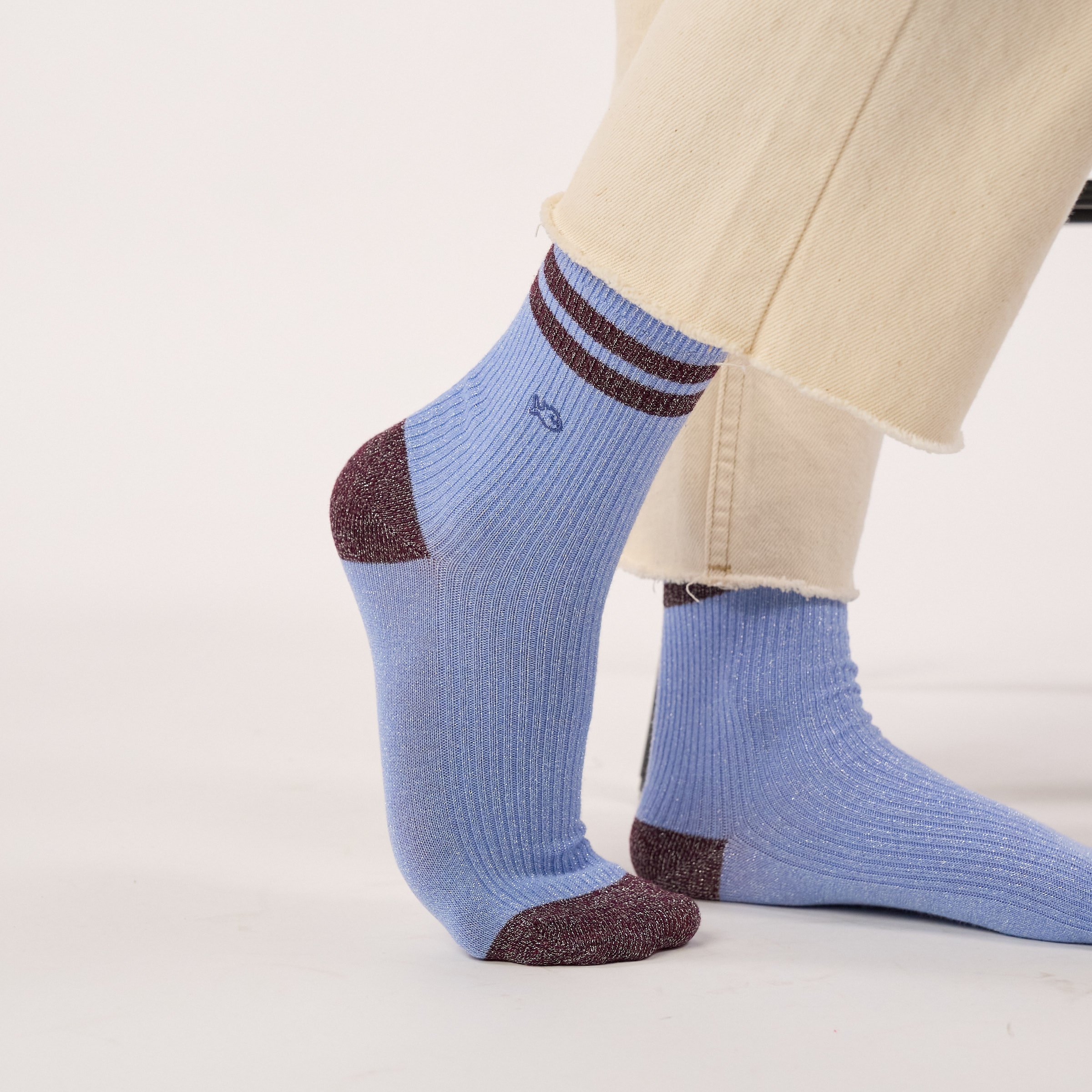 Combed Cotton Vintage Socks | Blue BILLYBELT Women