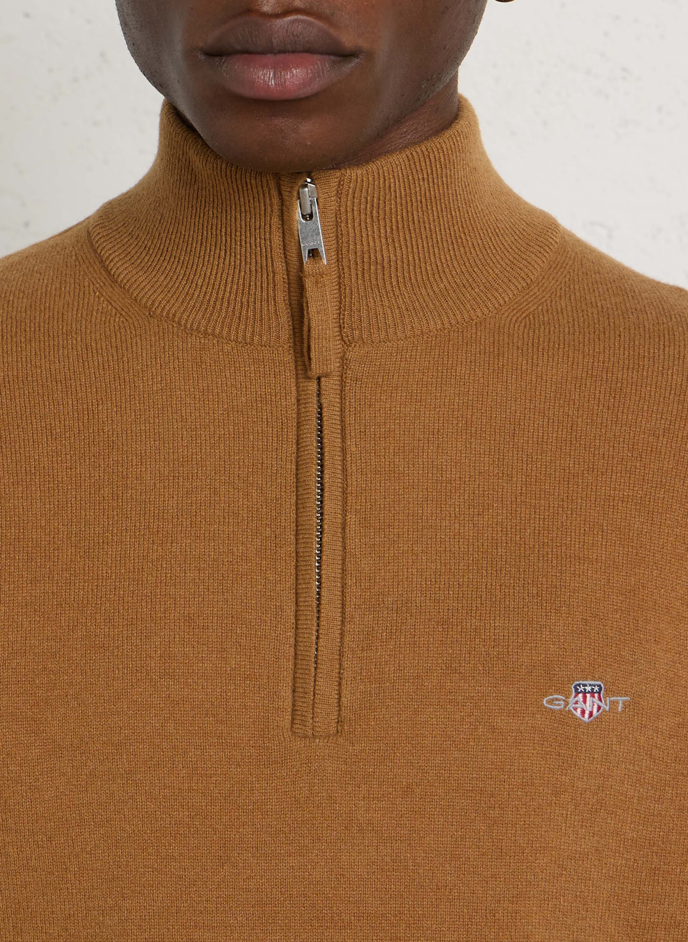 Wollpullover mit Polokragen GANT Braun