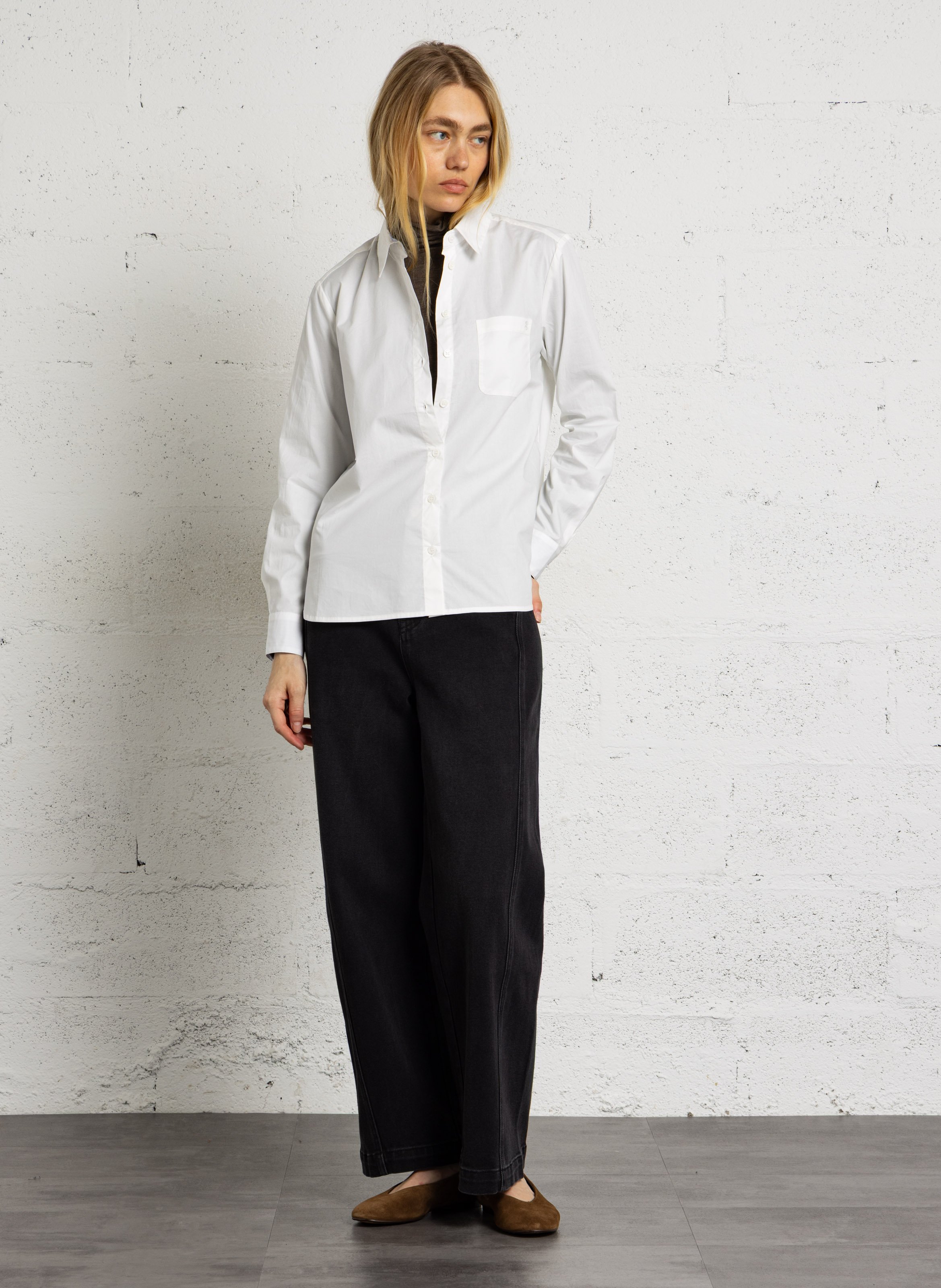 Straight cotton shirt LA PETITE ETOILE Beige