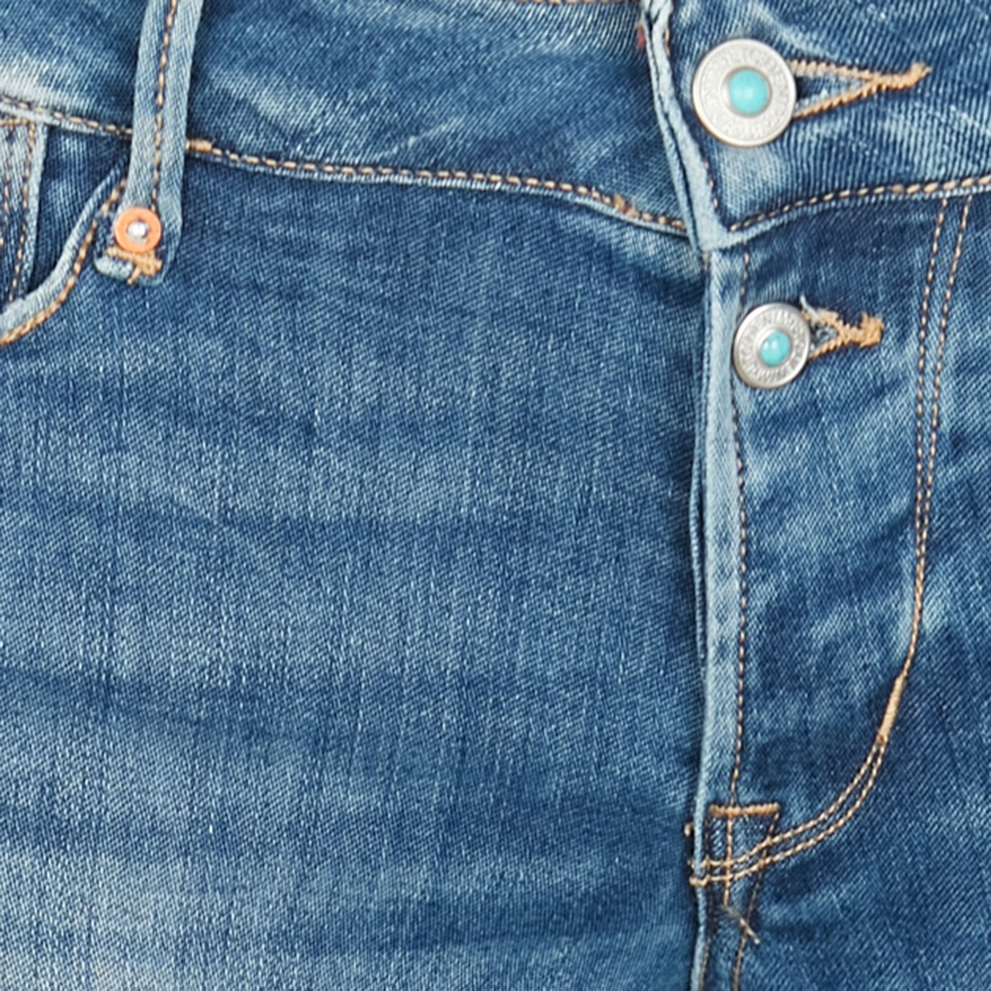 Jean slim à abrasions LE TEMPS DES CERISES Bleu