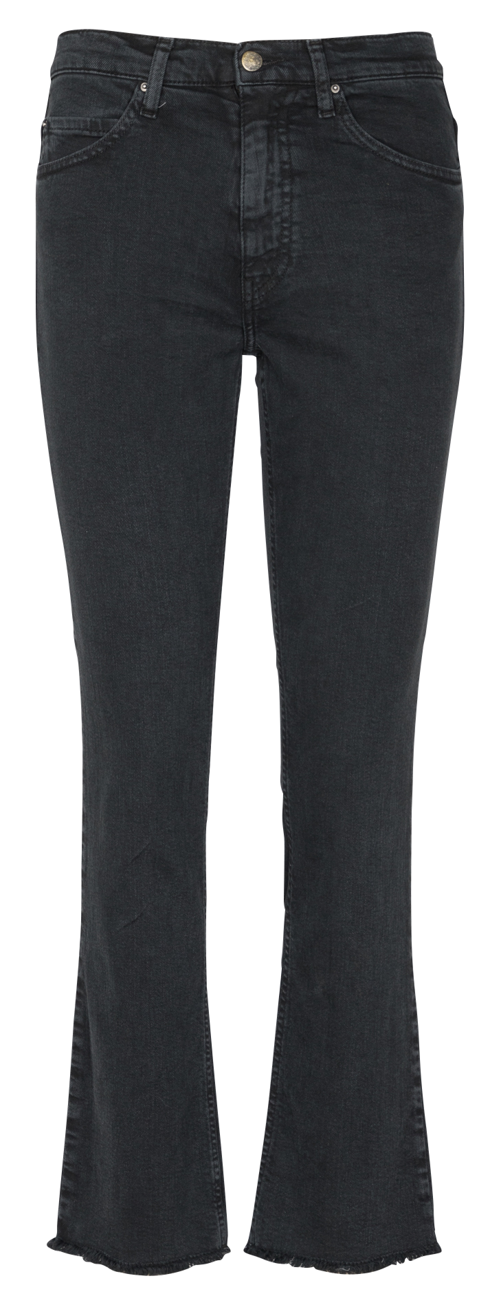 Cropped, katoenen bootcut-jeans ACQUAVERDE Zwart