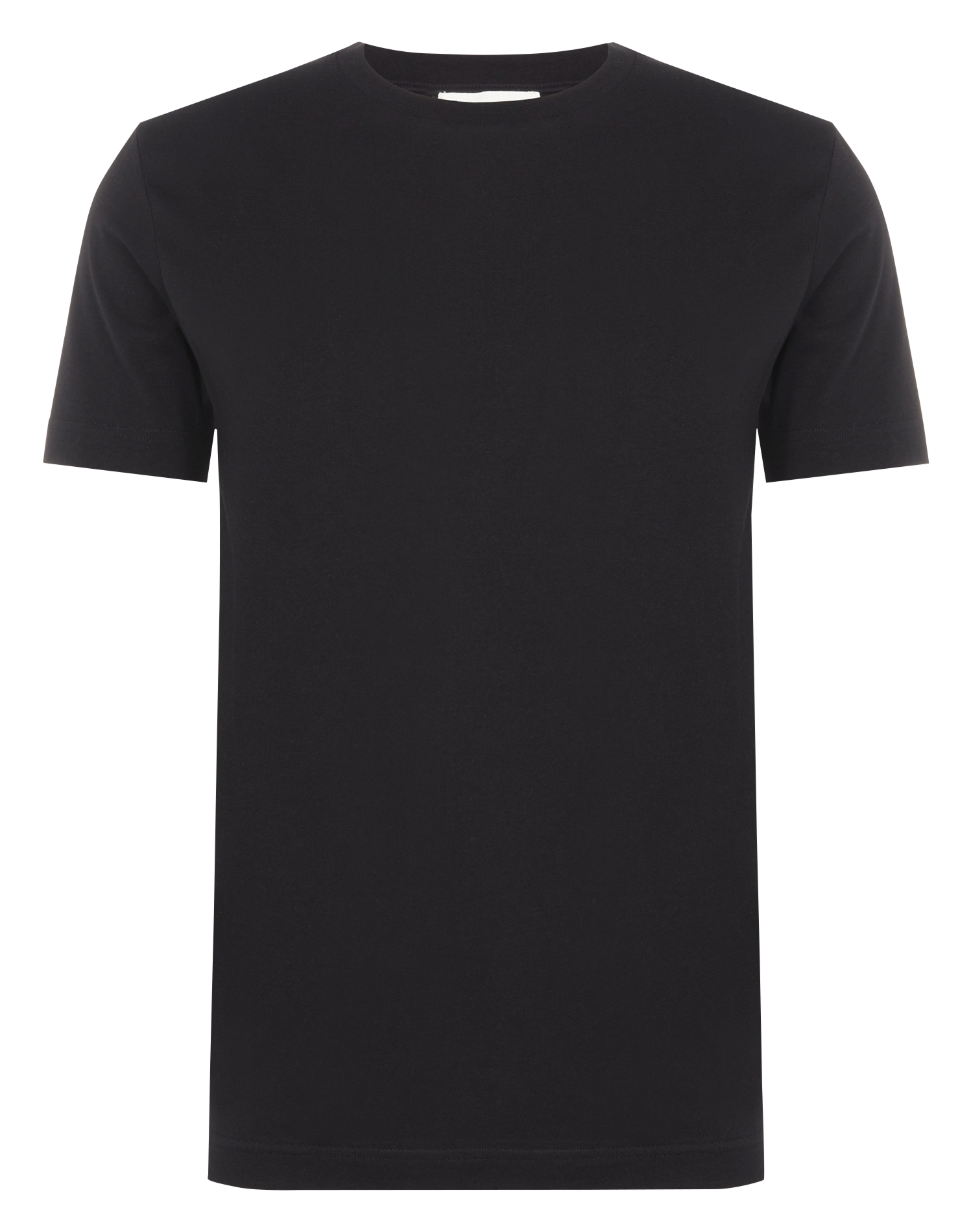 Rundhals-T-Shirt aus Bio-Baumwolle SAISON 1865 Schwarz