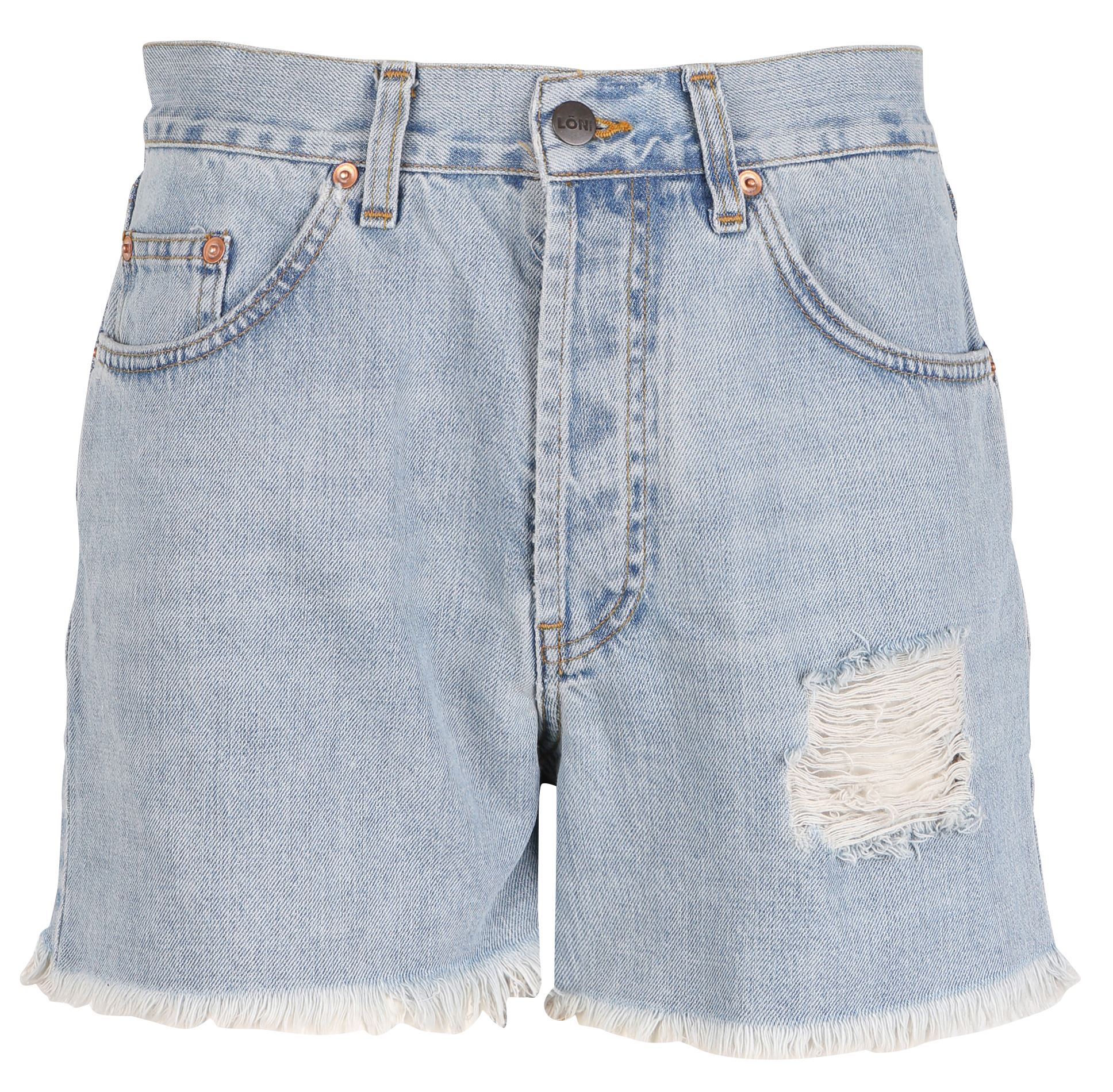 Straight-leg cotton shorts MARGAUX LONNBERG Blue