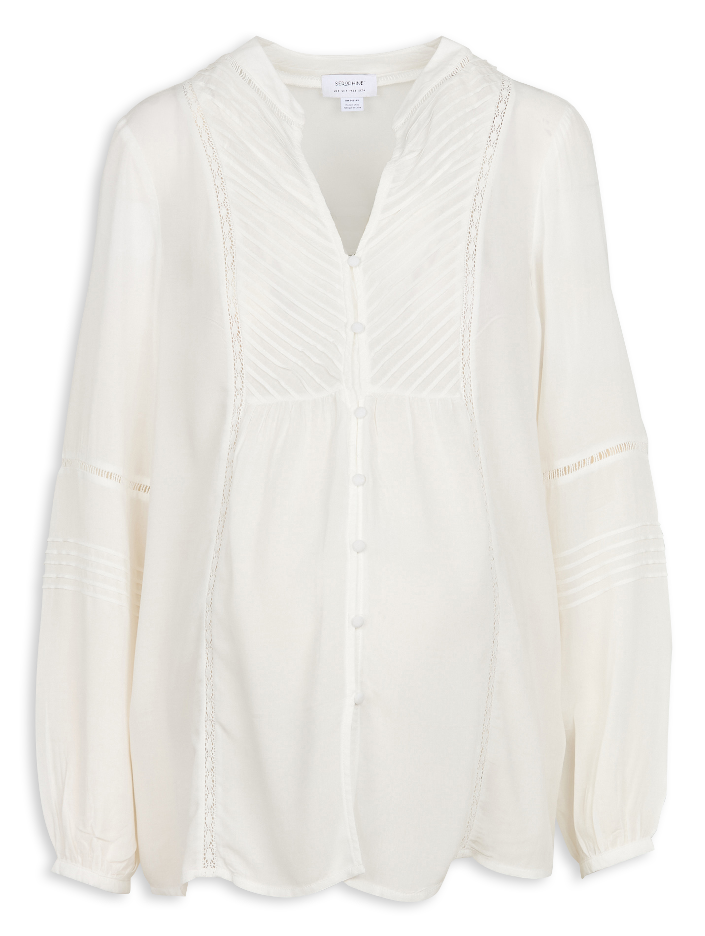 Round-neck blouse SERAPHINE White