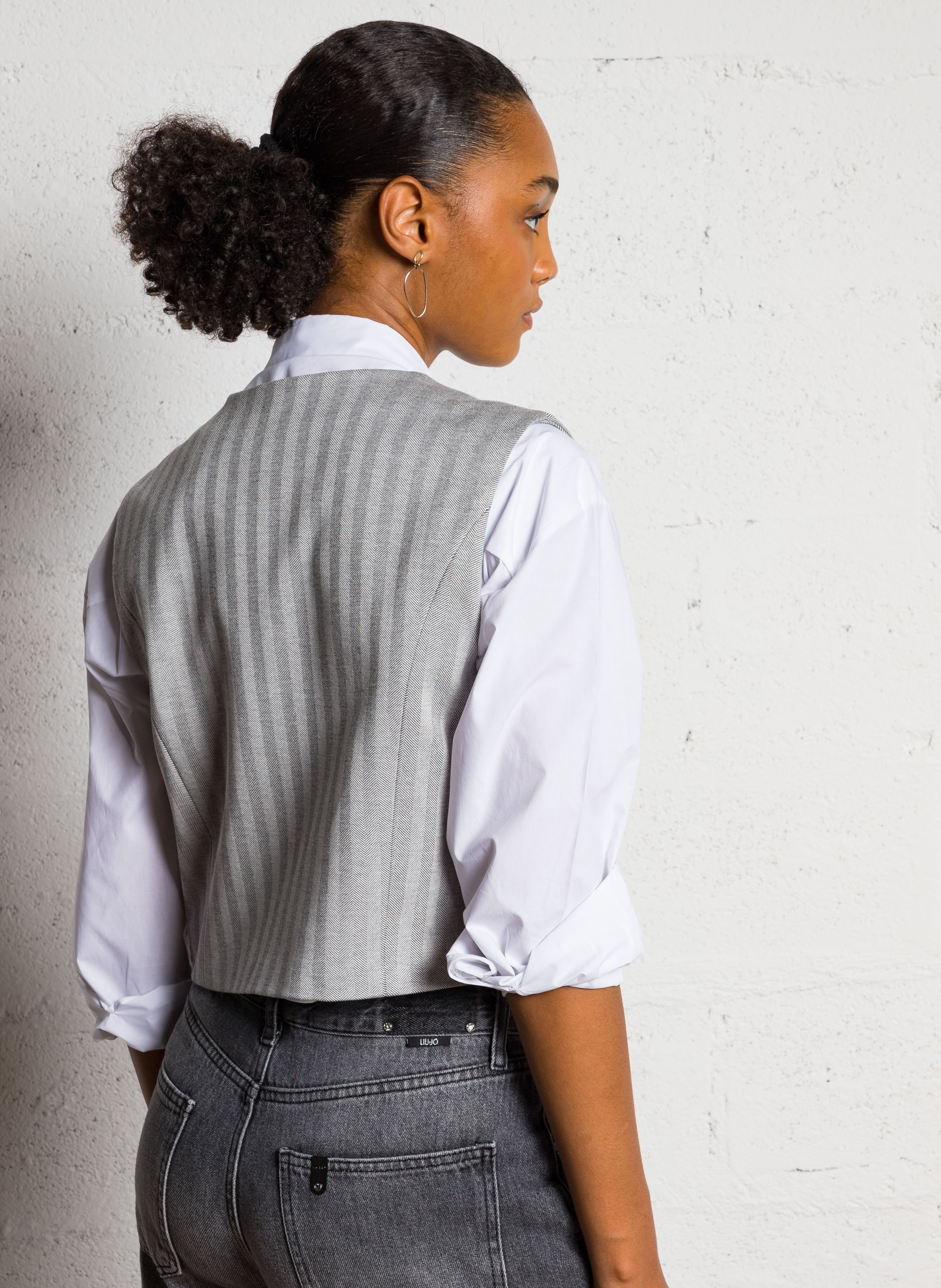 Ärmellose Weste mit V-Ausschnitt IMPERIAL Weiss