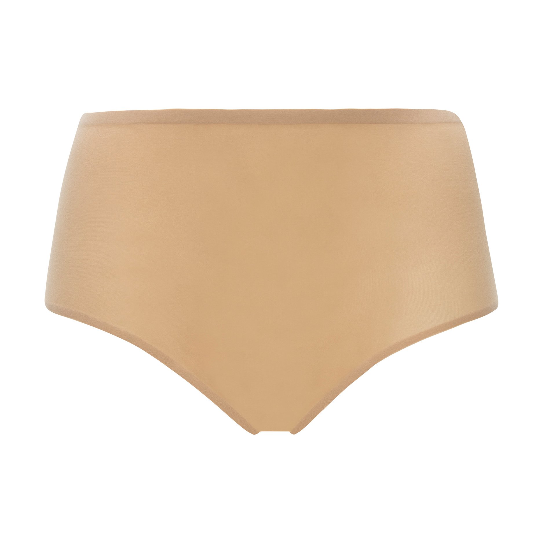 High-waisted lace panties Beige