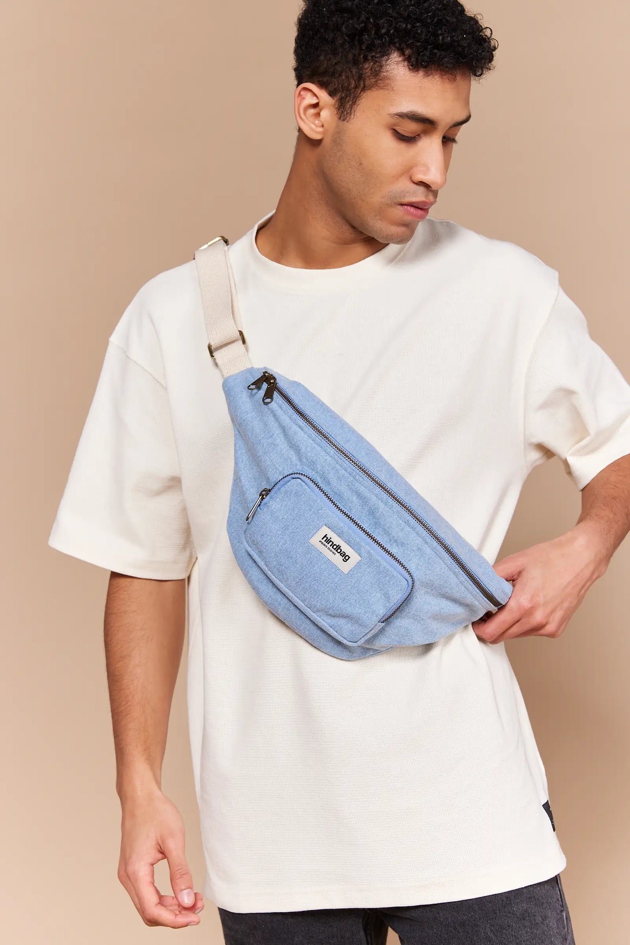 Cotton waist bag HINDBAG Blue