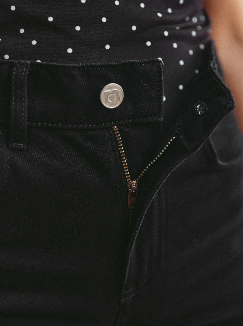 Wide Leg Black Stone Jeans NOO Black