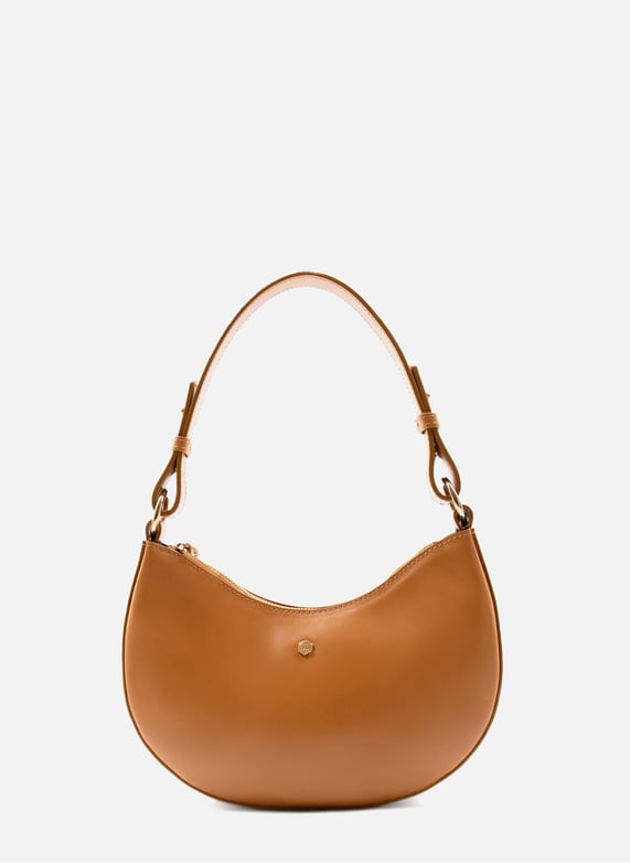 Smooth Leather Hobo Bag Camel Jules Jenn Women 1BAG01501CML Place des Tendances