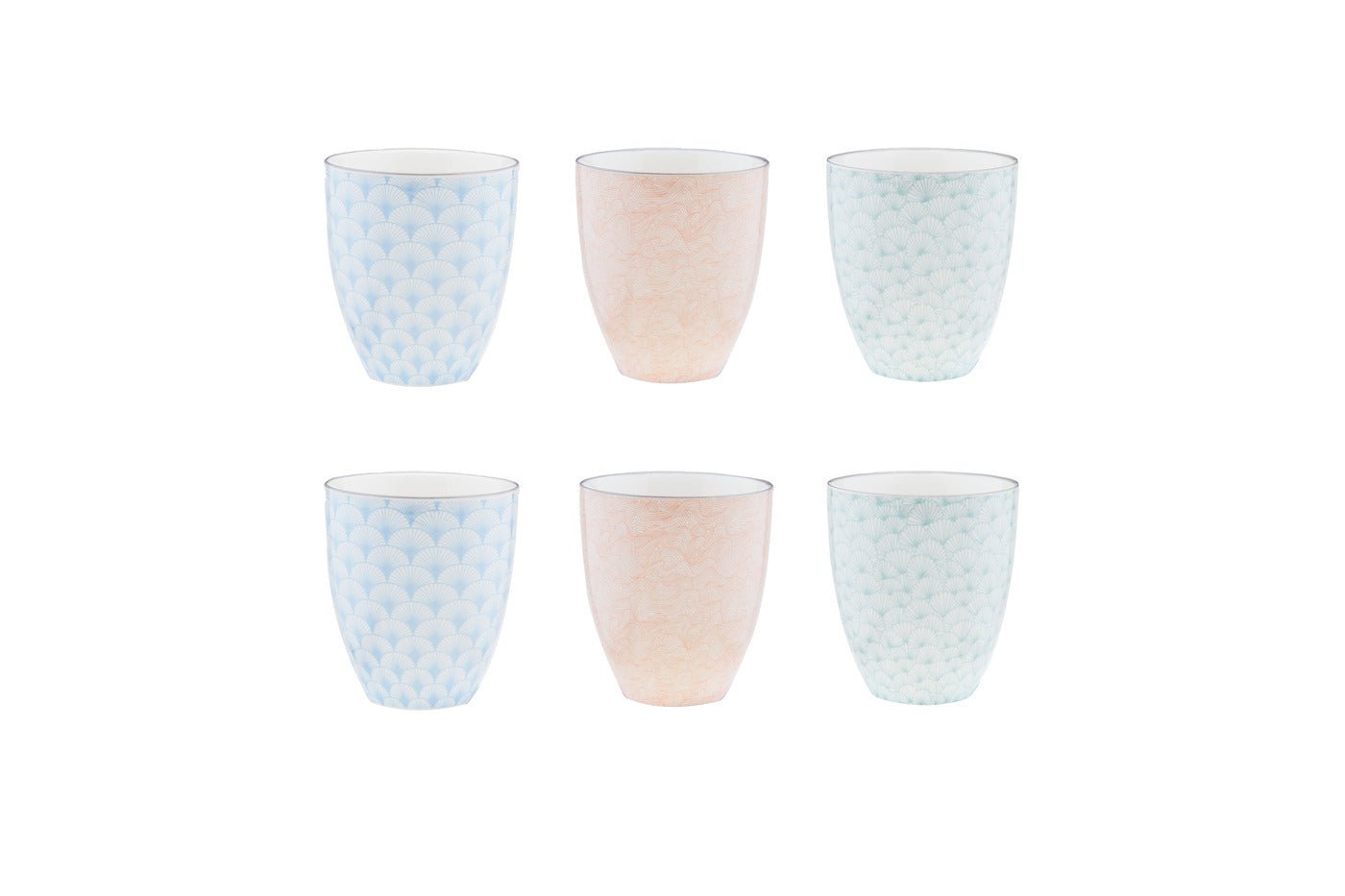 Pattern 30 cl mug - 6 pieces - dark blue BJORN