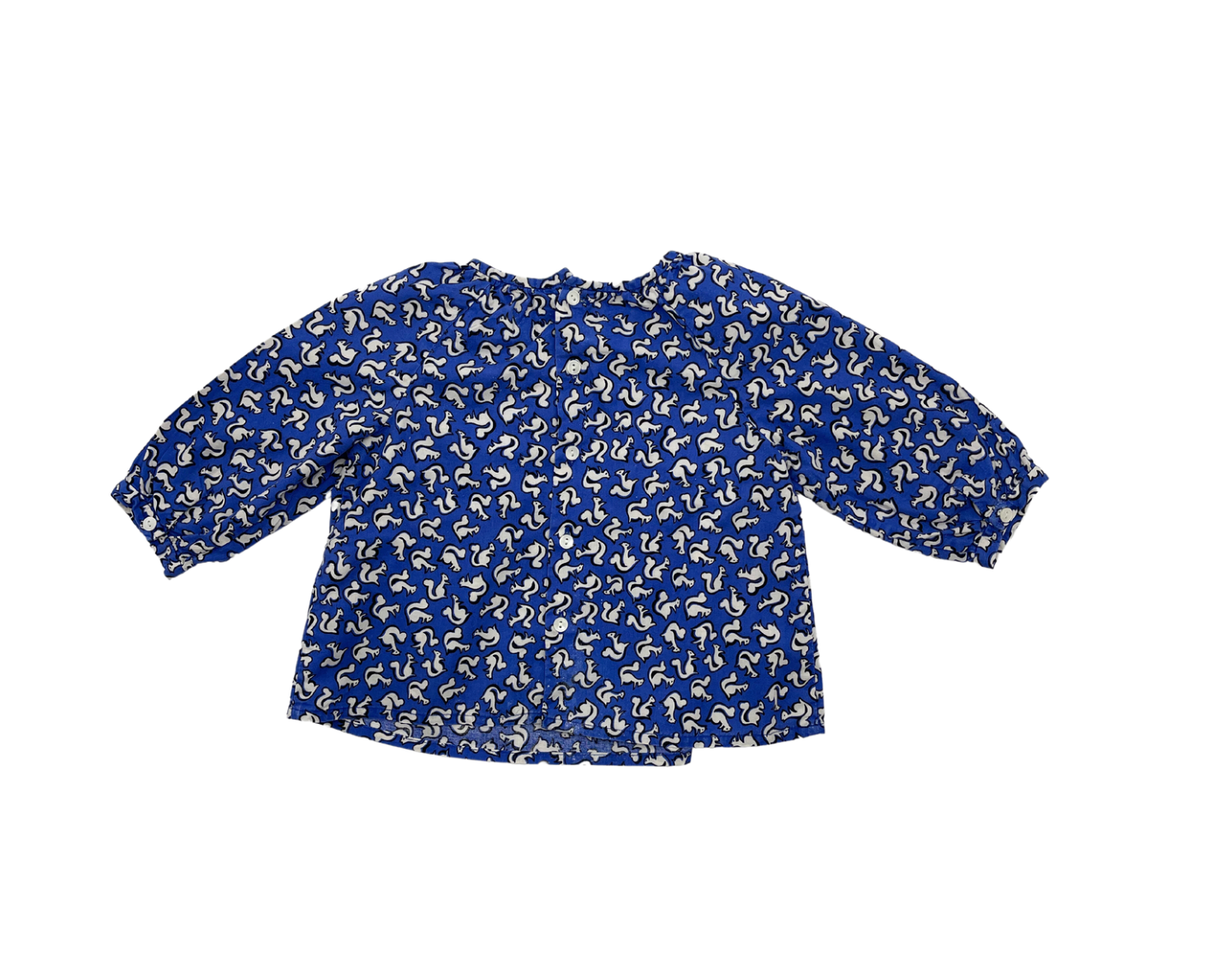 Blue baby blouse - 12 months BONPOINT - Seconde Main Blue