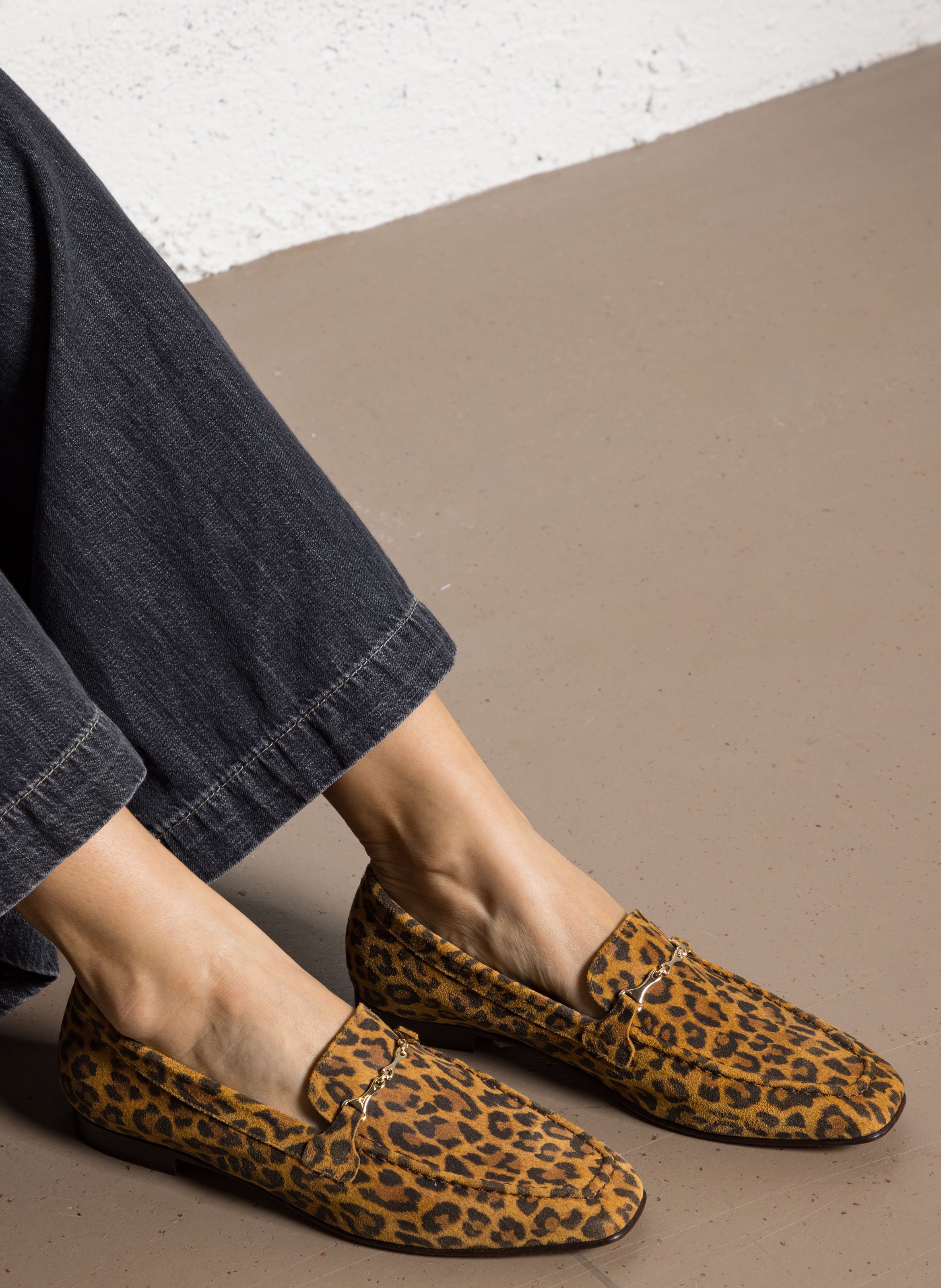 Printed suede loafers BOBBIES Multicolored