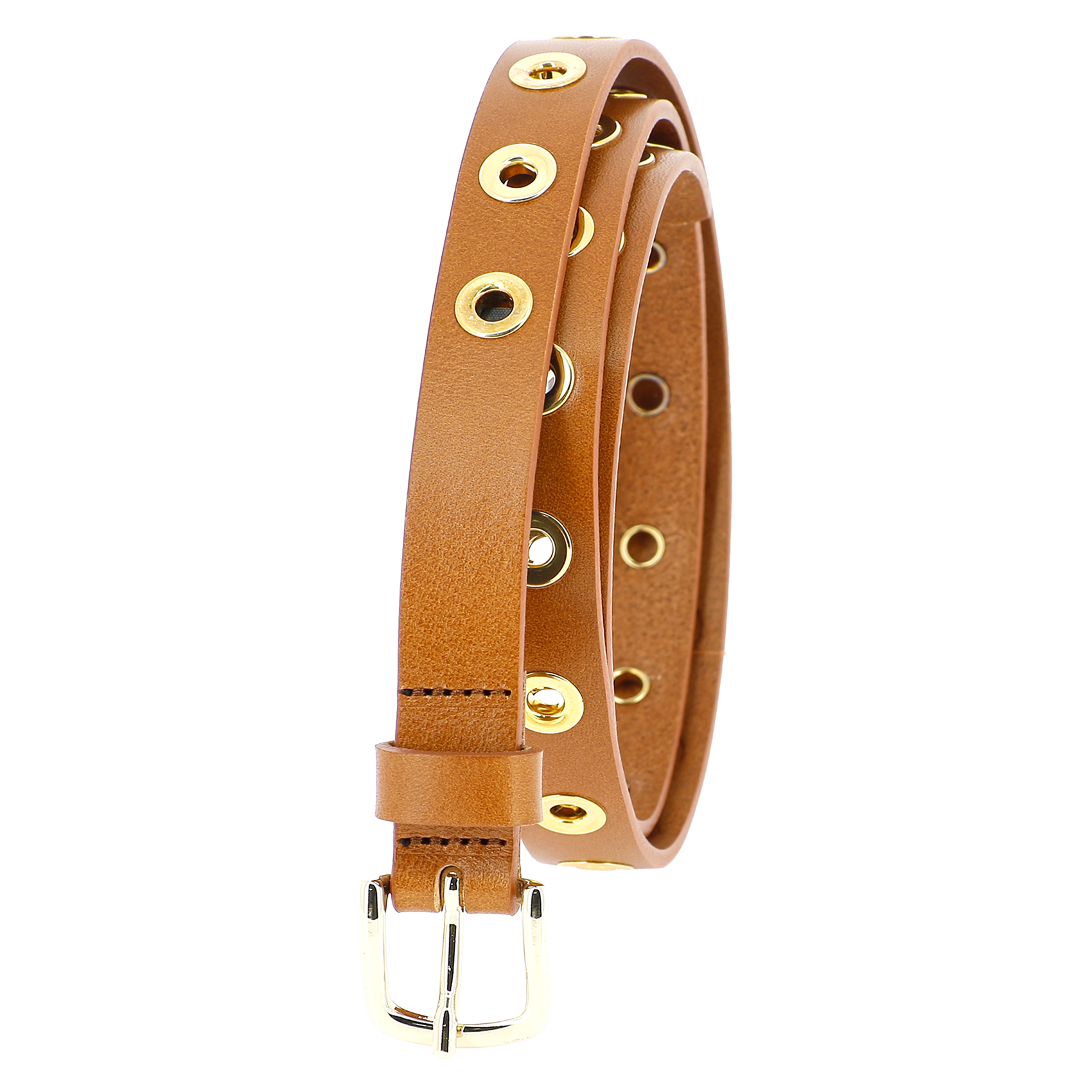 Ceinture en cuir HERBERT FRERE SOEUR Marron