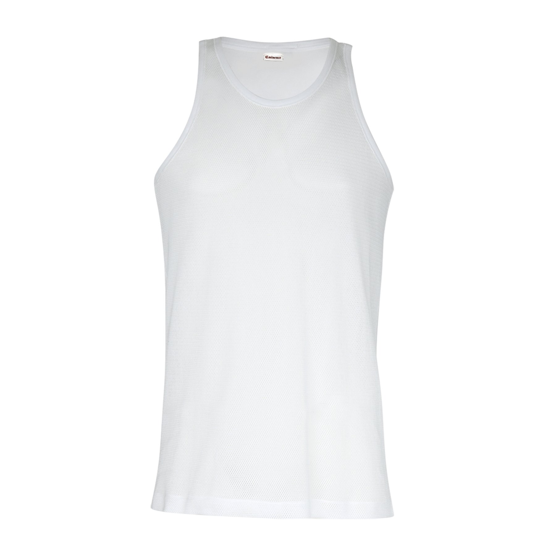 Men's tank top in airy pure cotton mesh by Eminence EMINENCE White