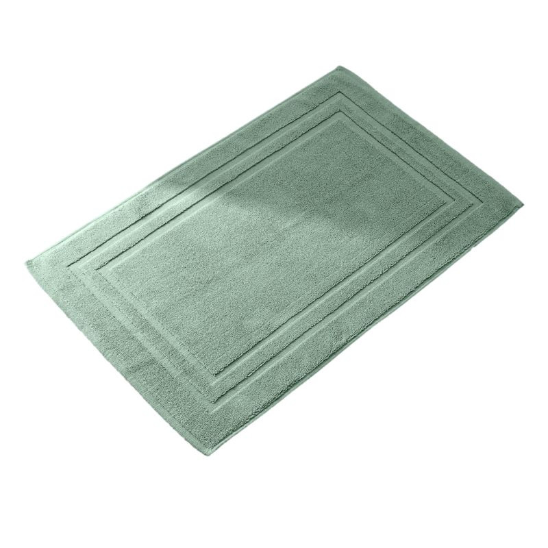 100% combed cotton bath mat COTON PUR Green