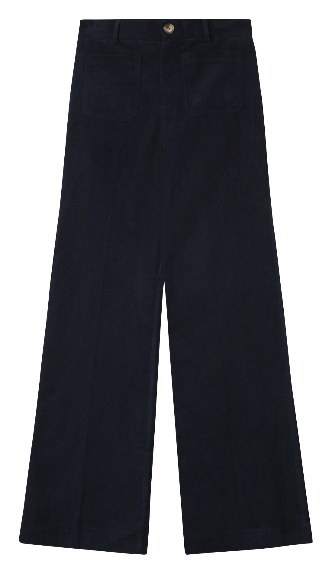 Pantalon droit en coton GRACE ET MILA Bleu