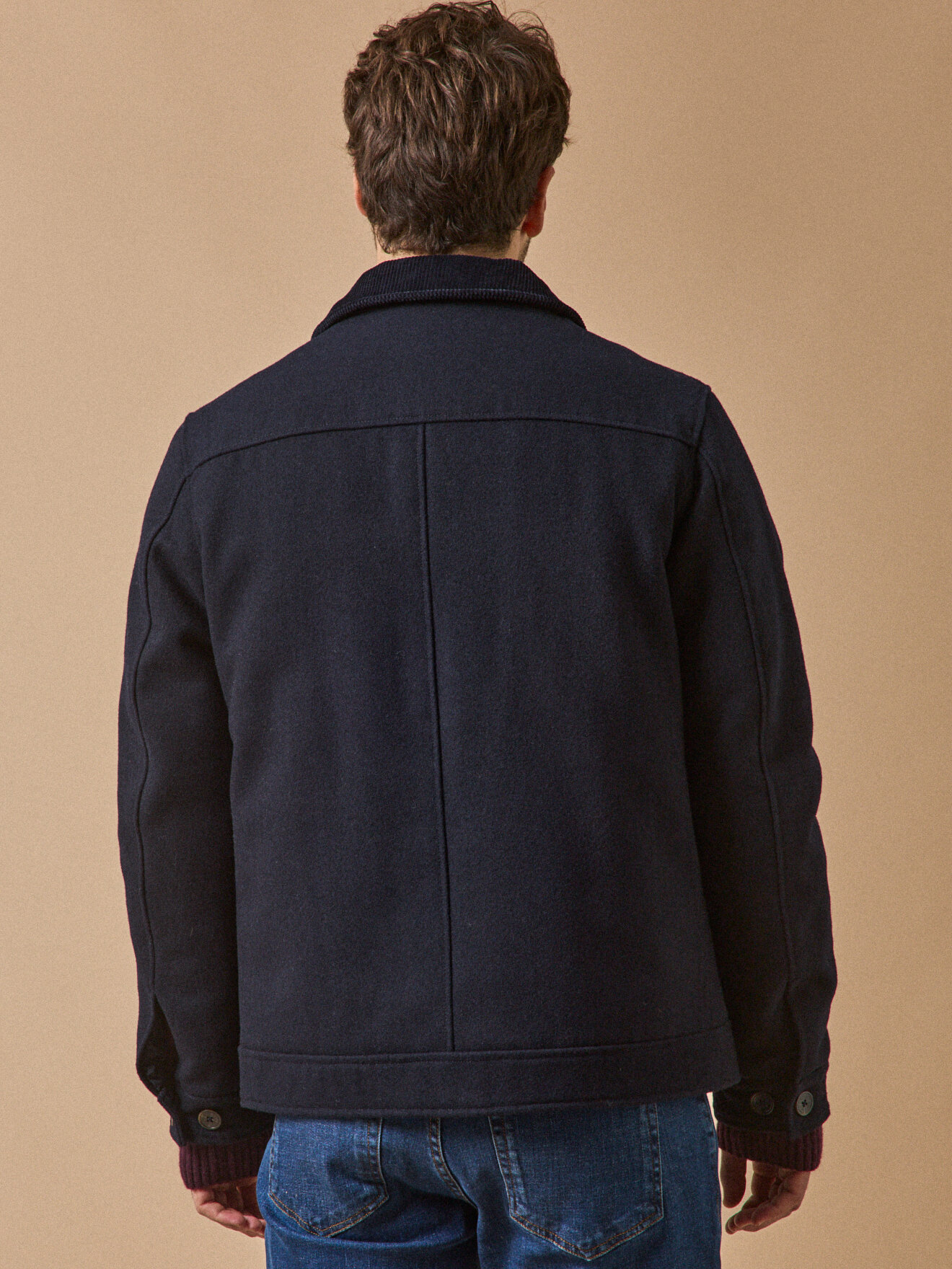 Warm wool aviator jacket CYRILLUS Blue