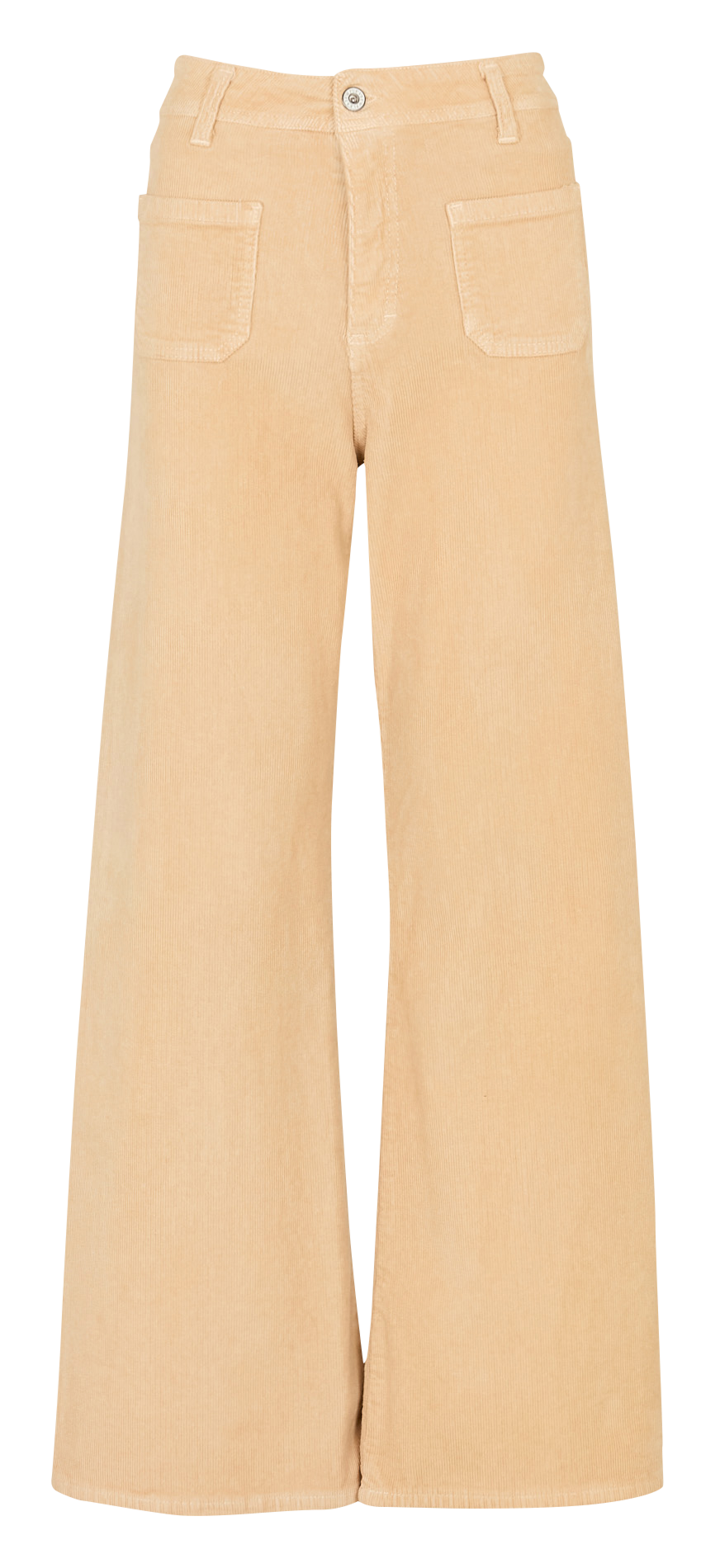 Broek met wijd uitlopende pijpen | katoenblend PLEASE Beige
