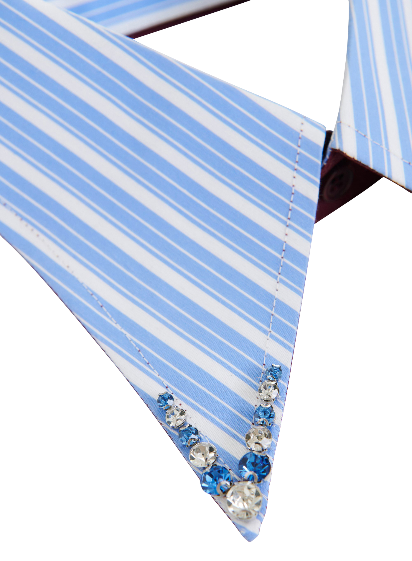 Col amovible rayé en coton ESSENTIEL ANTWERP Bleu