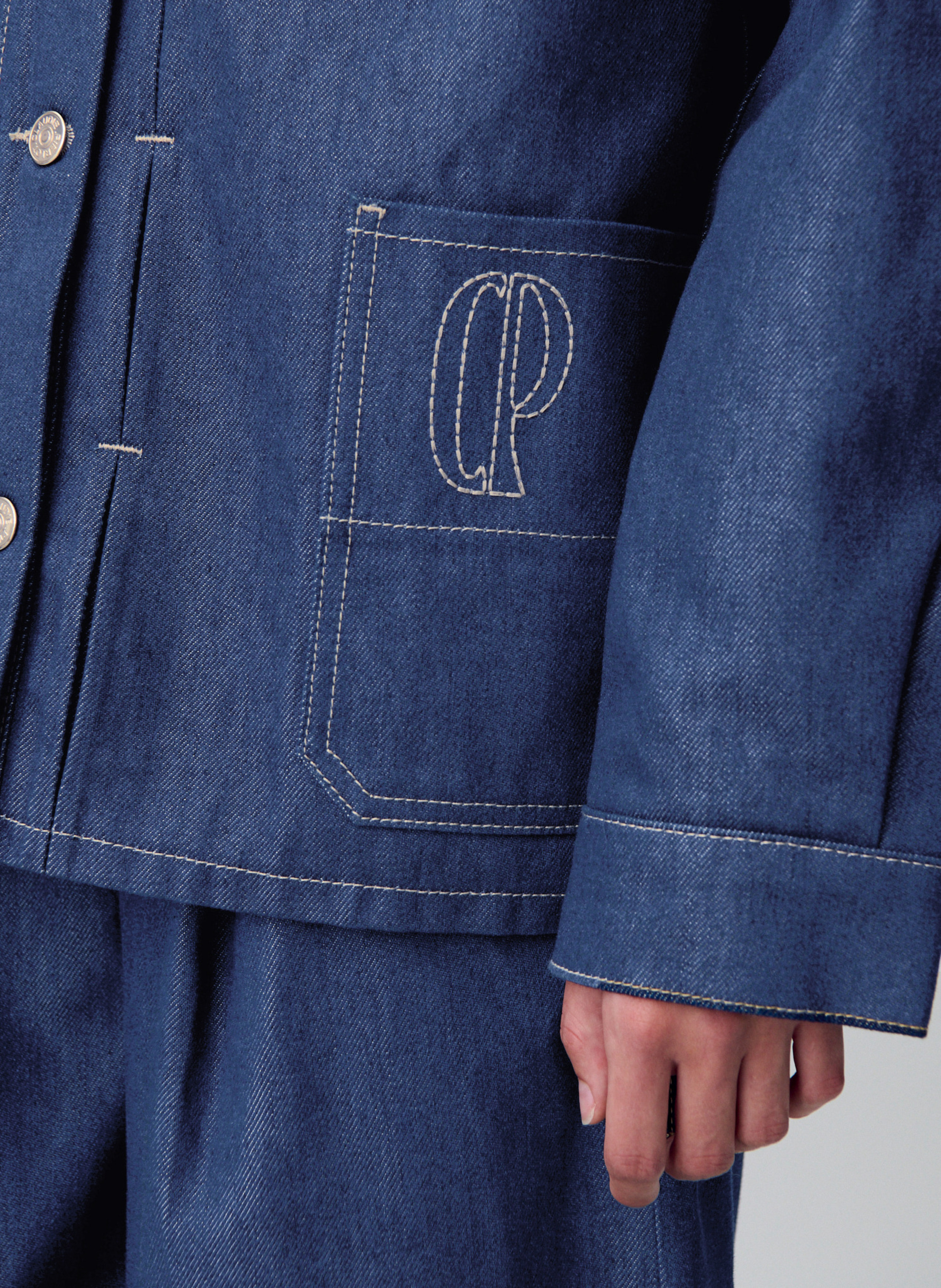 Veste oversize en coton mélangé CLAUDIE PIERLOT Bleu