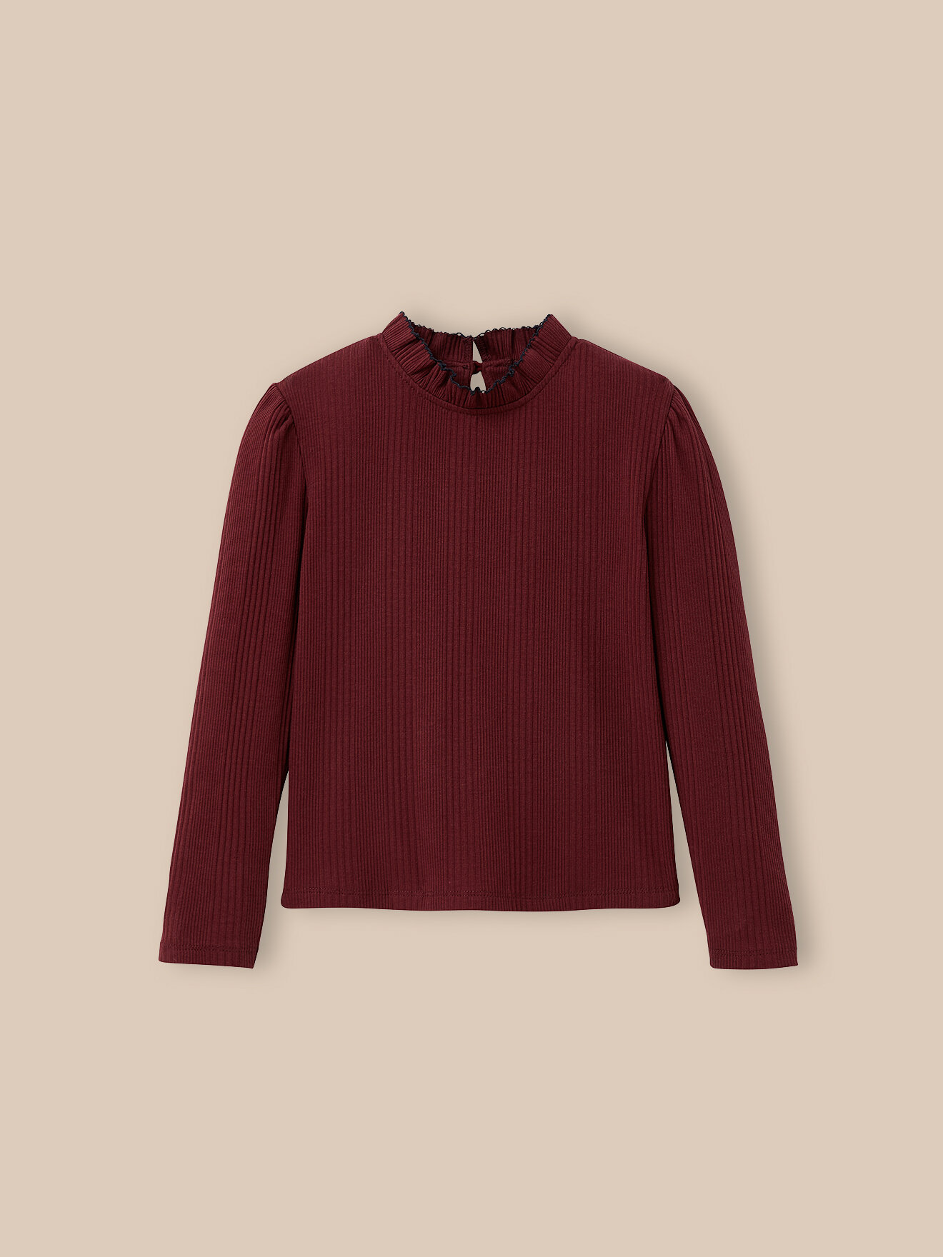 Thin organic cotton polo-neck sweater CYRILLUS