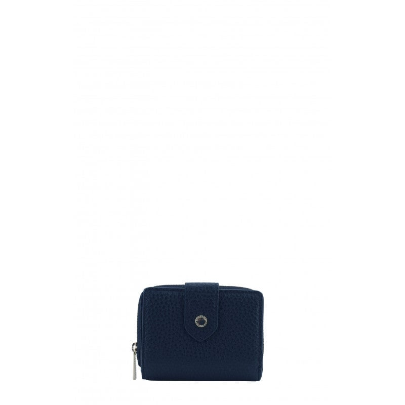 Leather coin purse POURCHET Blue