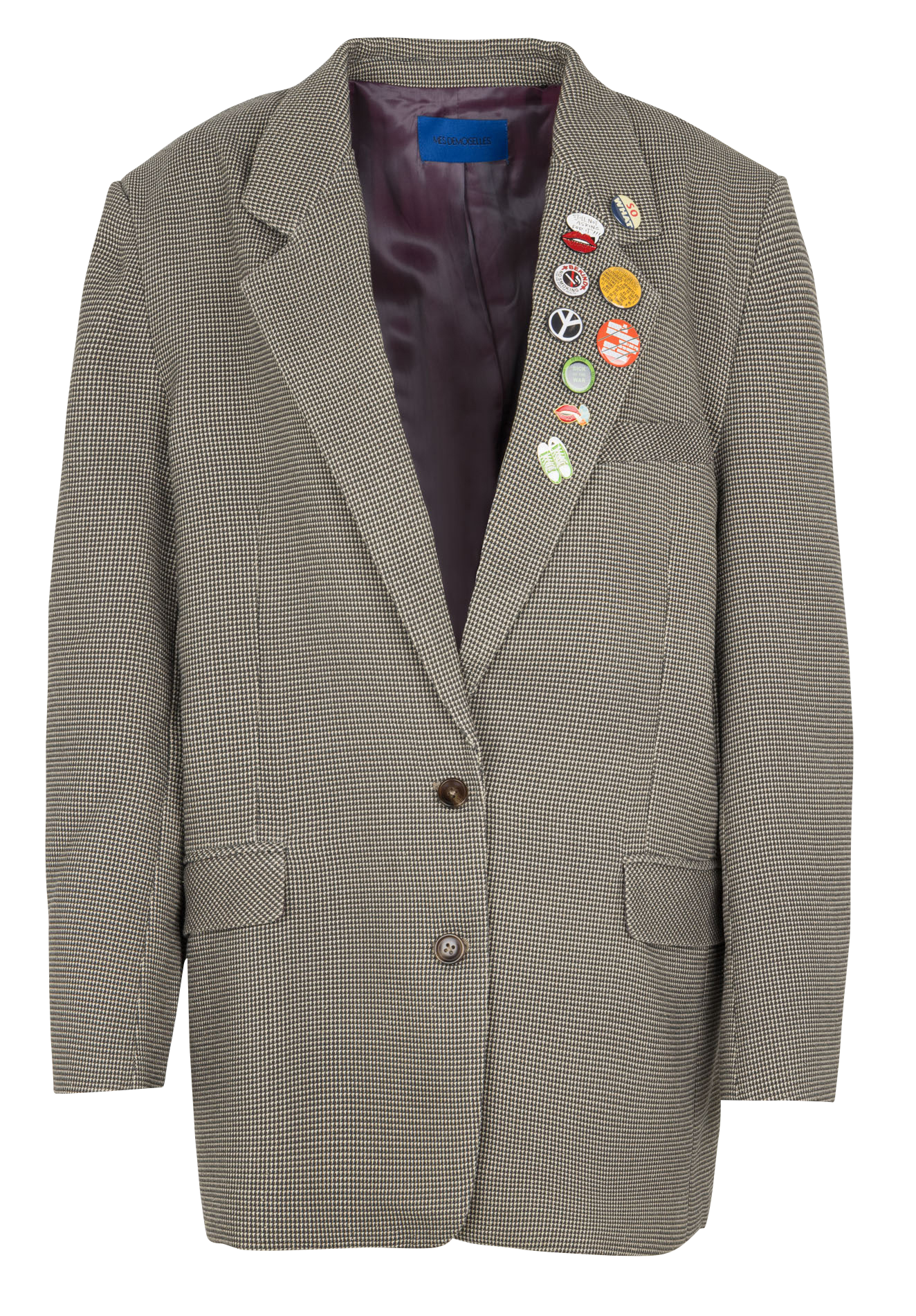 Veste tailleur ample imprimée MES DEMOISELLES Beige