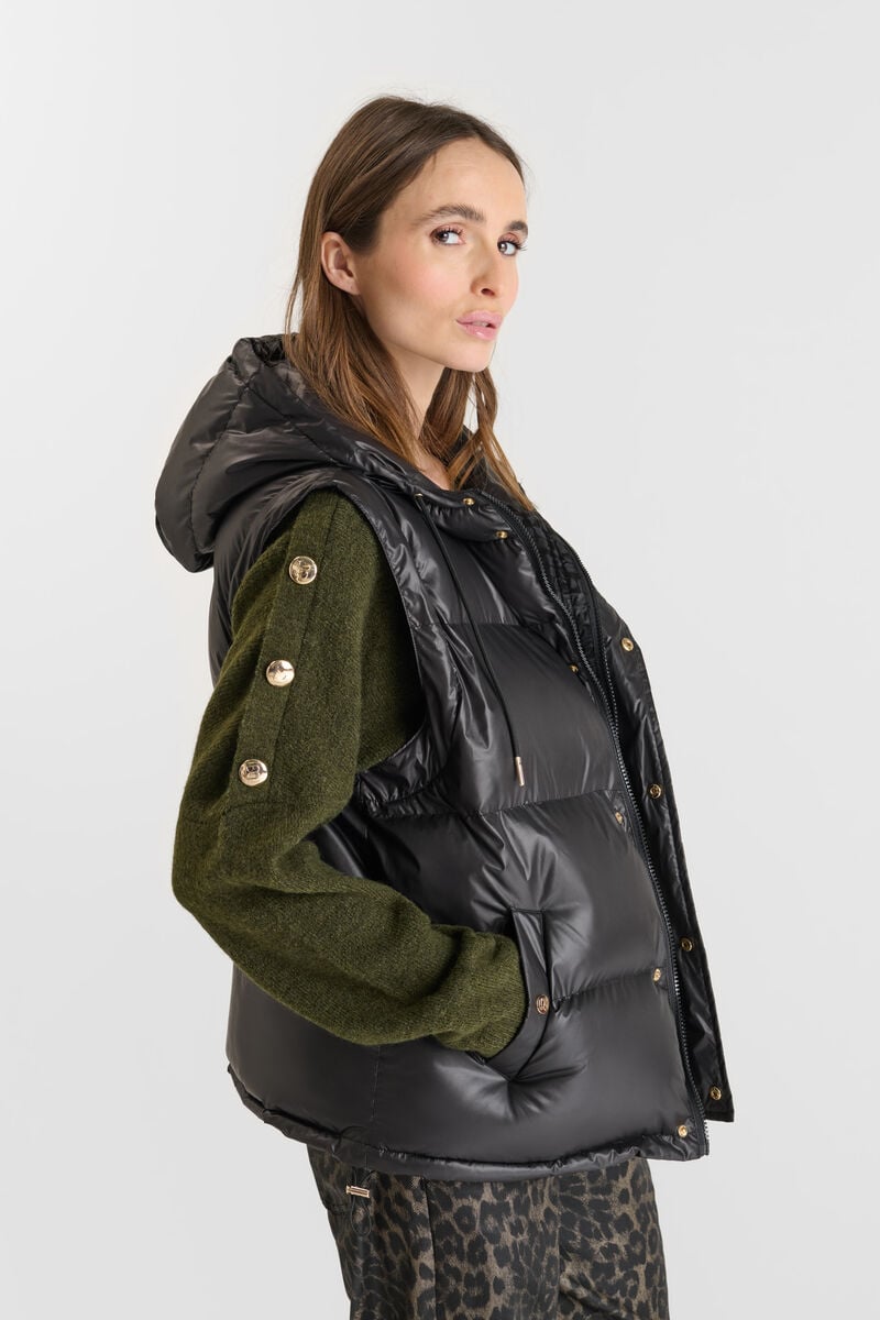 Brookvale Hoody padded jacket LE TEMPS DES CERISES Black