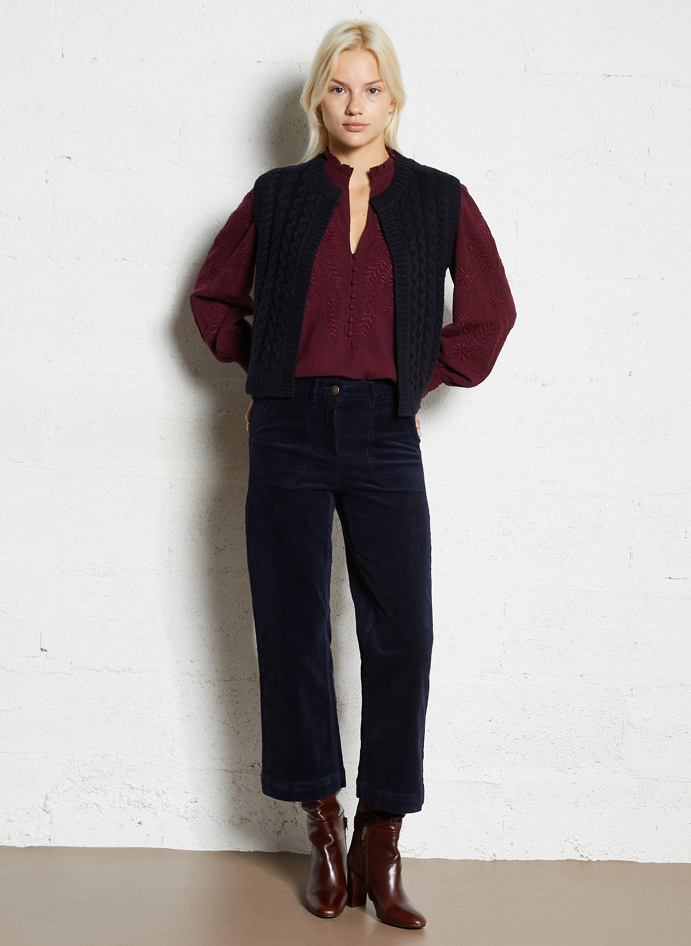 Cotton-blend bucket hat MAISON 123 Purple