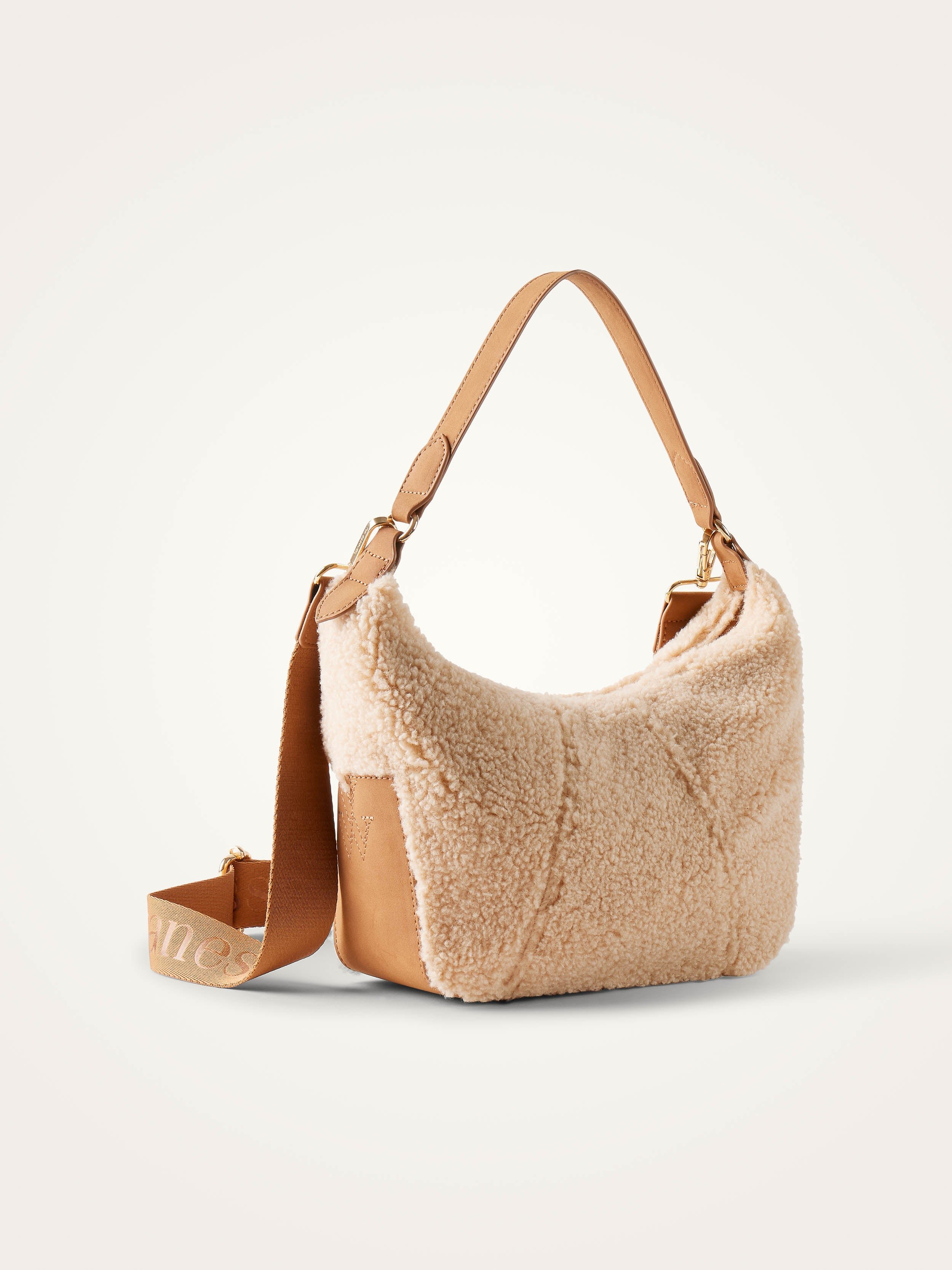 Sac hobo en sherpa VANESSA WU Beige