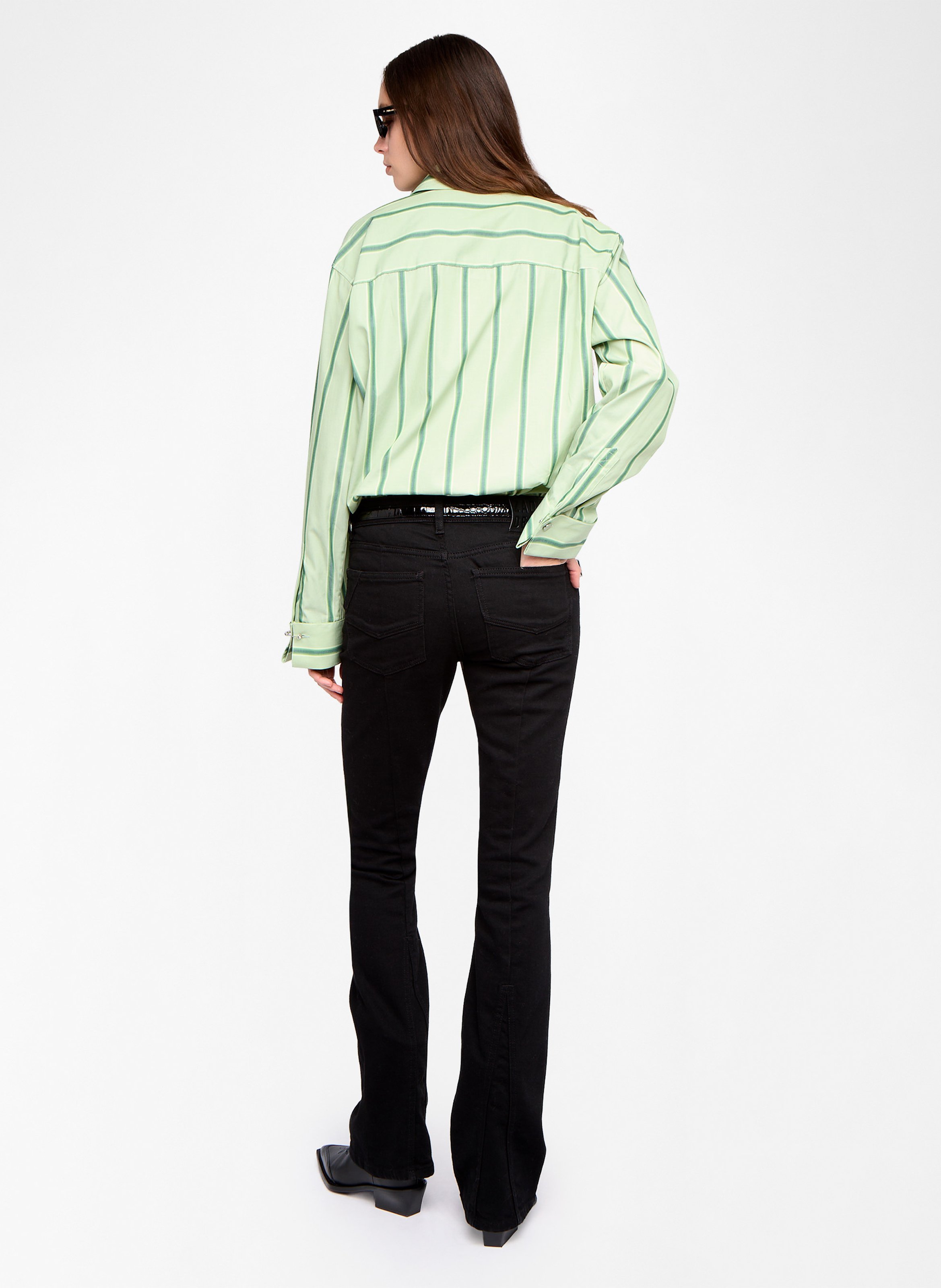 Oversized striped cotton shirt ZADIG&VOLTAIRE Green