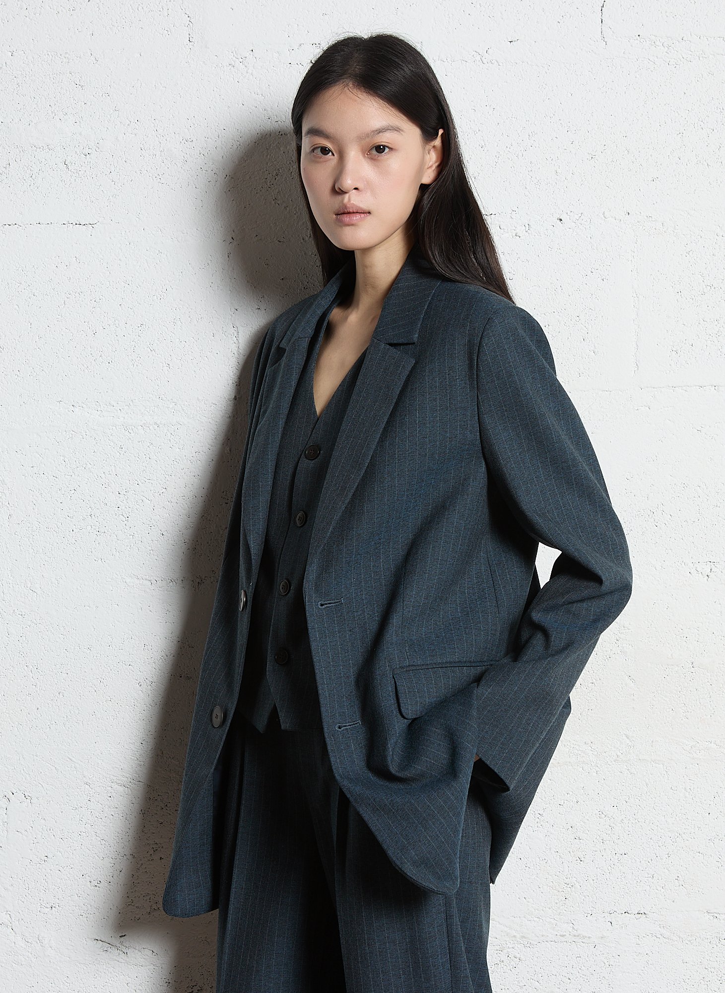 Striped suit jacket MAISON 123 Grey