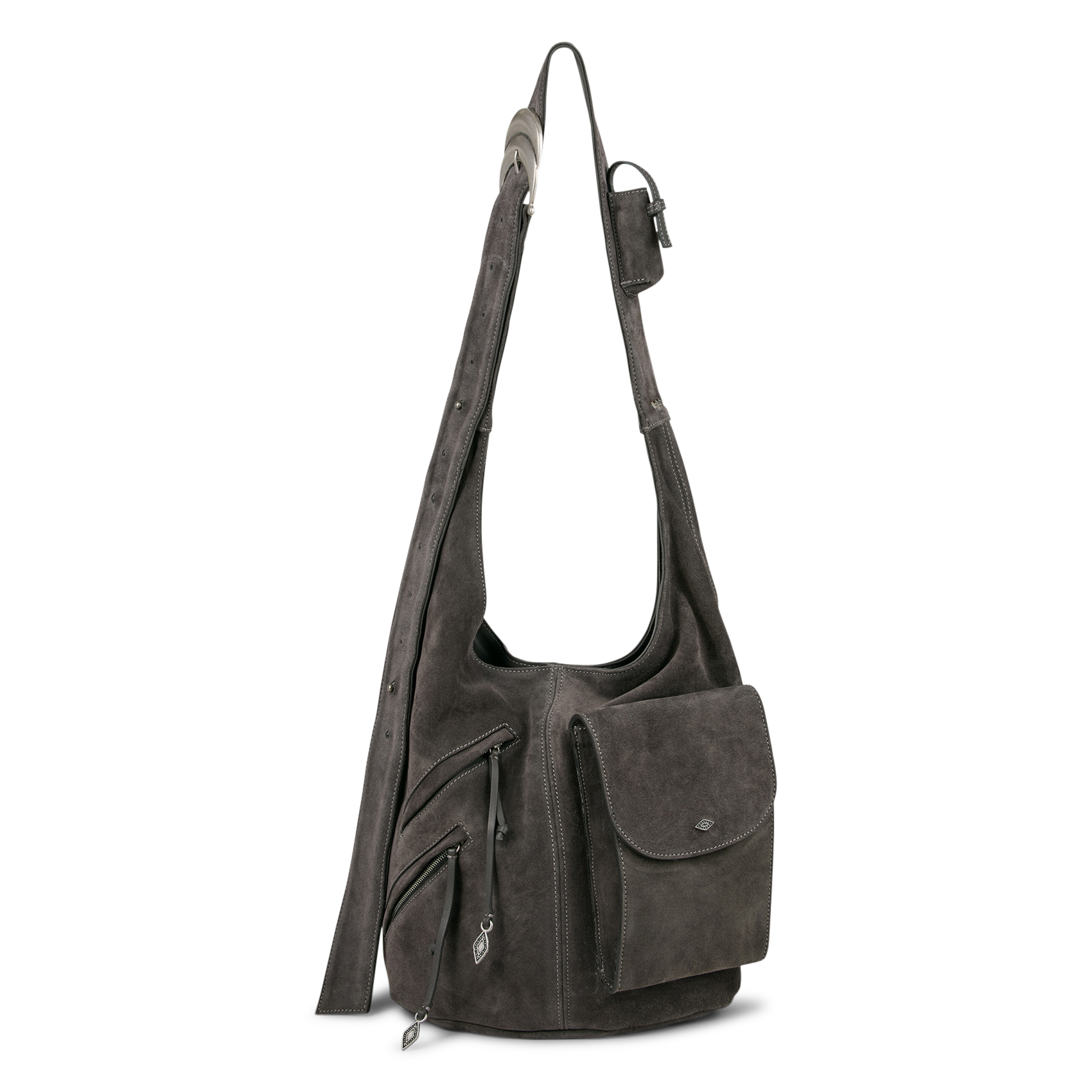 Sac porté épaule multipoches en cuir BA&SH