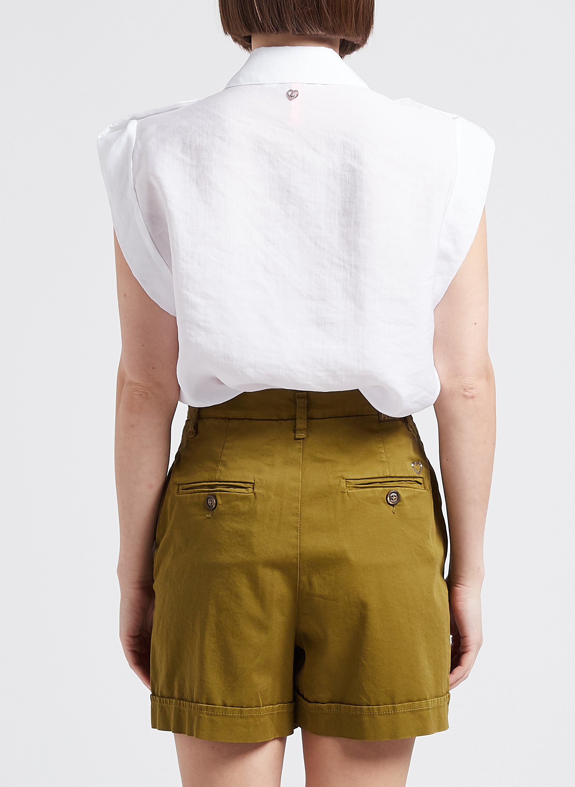 Chemise col classique ample PLEASE Blanc