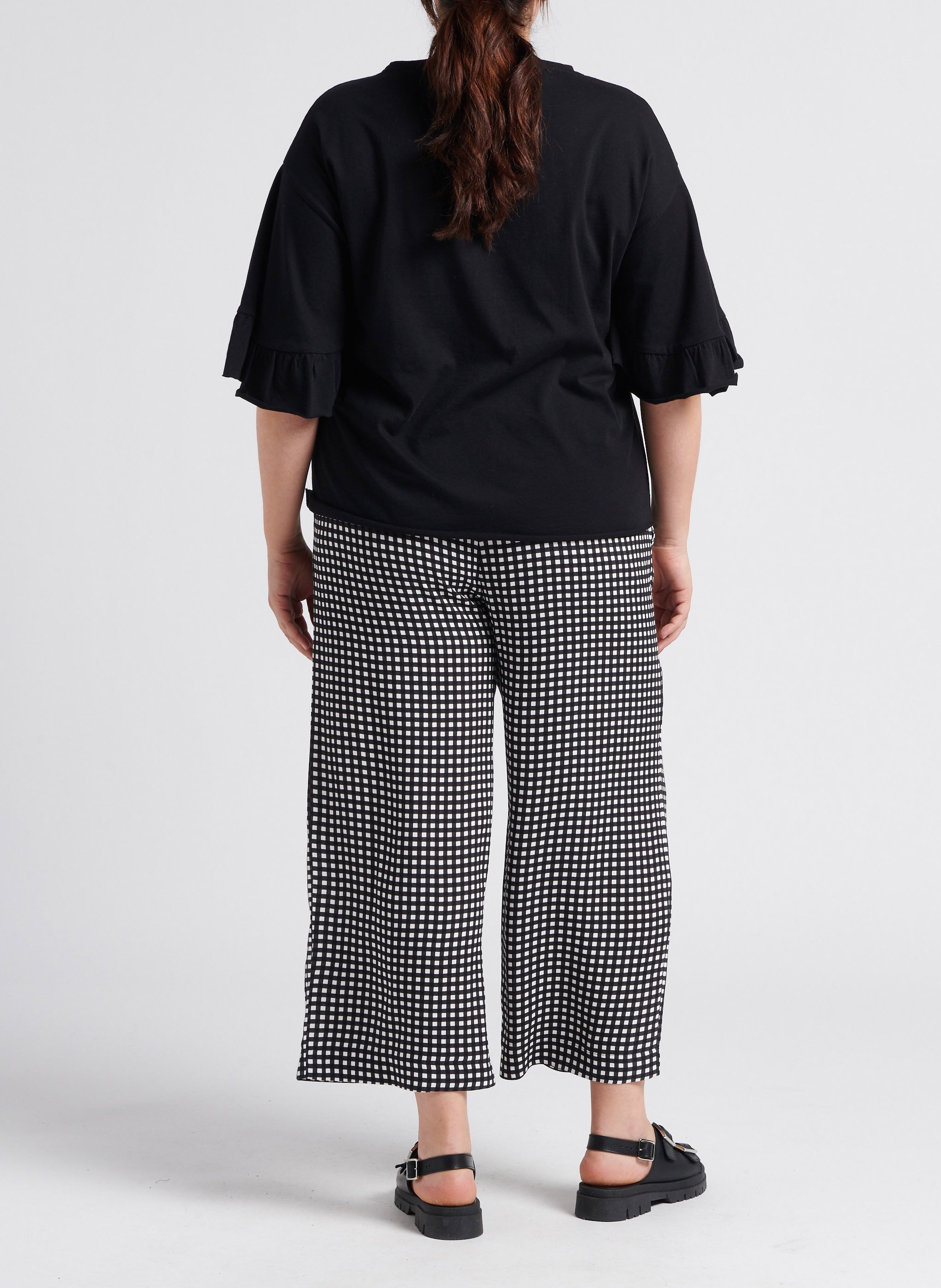 Wijde, geruite broek PERSONA by Marina Rinaldi No Color