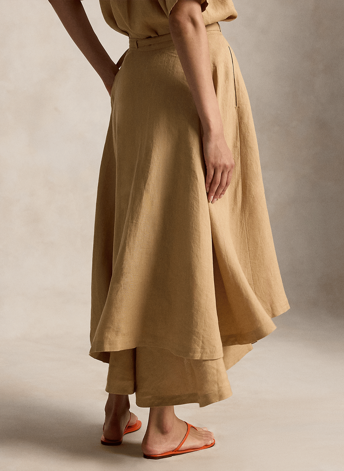 Langer Leinenrock POLO RALPH LAUREN Beige