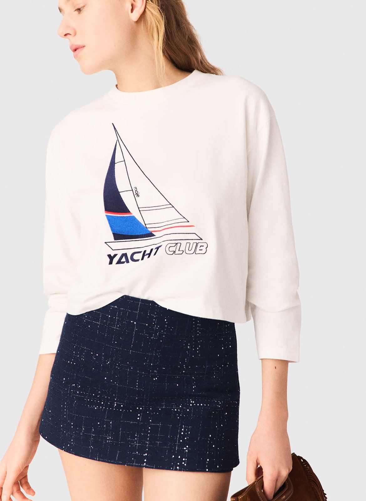 Tee-shirt en coton MAJE Blanc