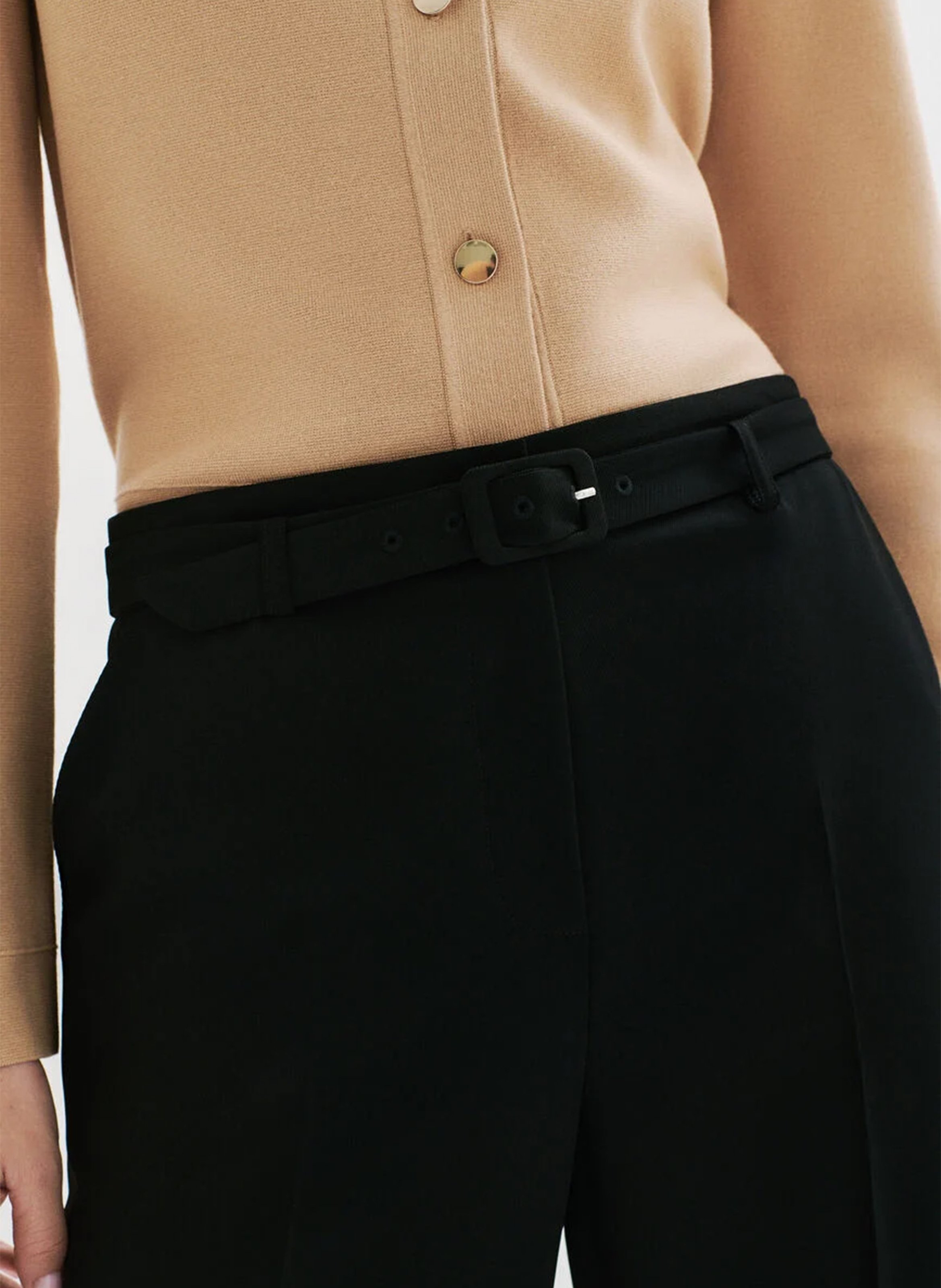 Pantalon large CAROLL Noir