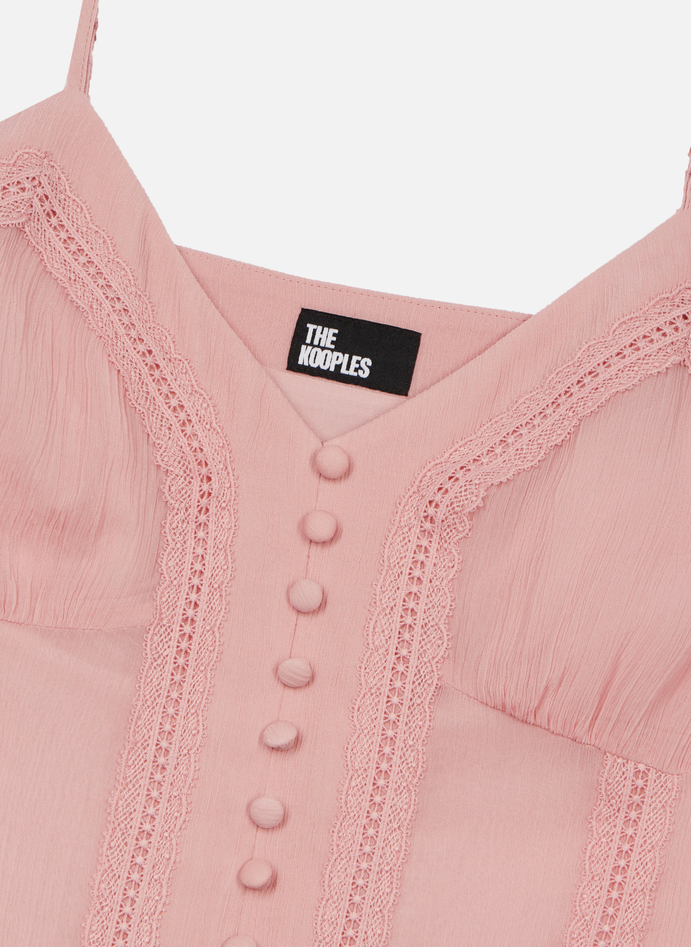 Tank top with lace details THE KOOPLES Pink
