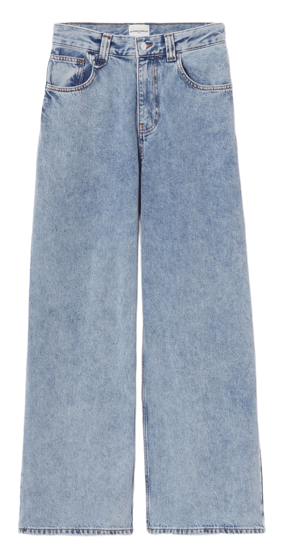 Jean droit en coton CLAUDIE PIERLOT Bleu