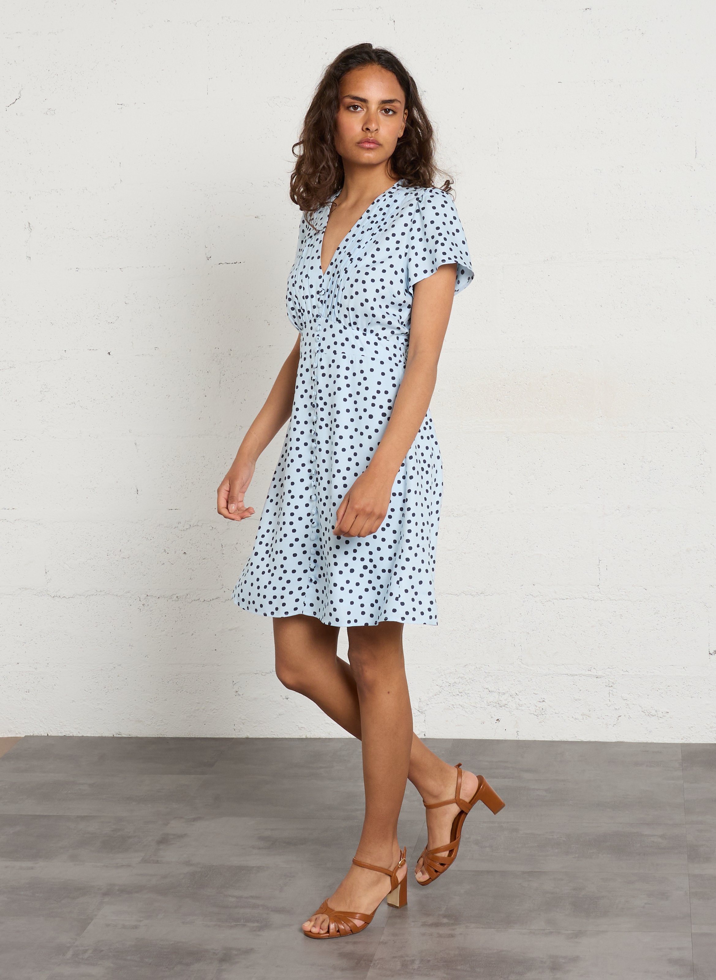 Sandales à talon en cuir MAISON TOUFET Marron