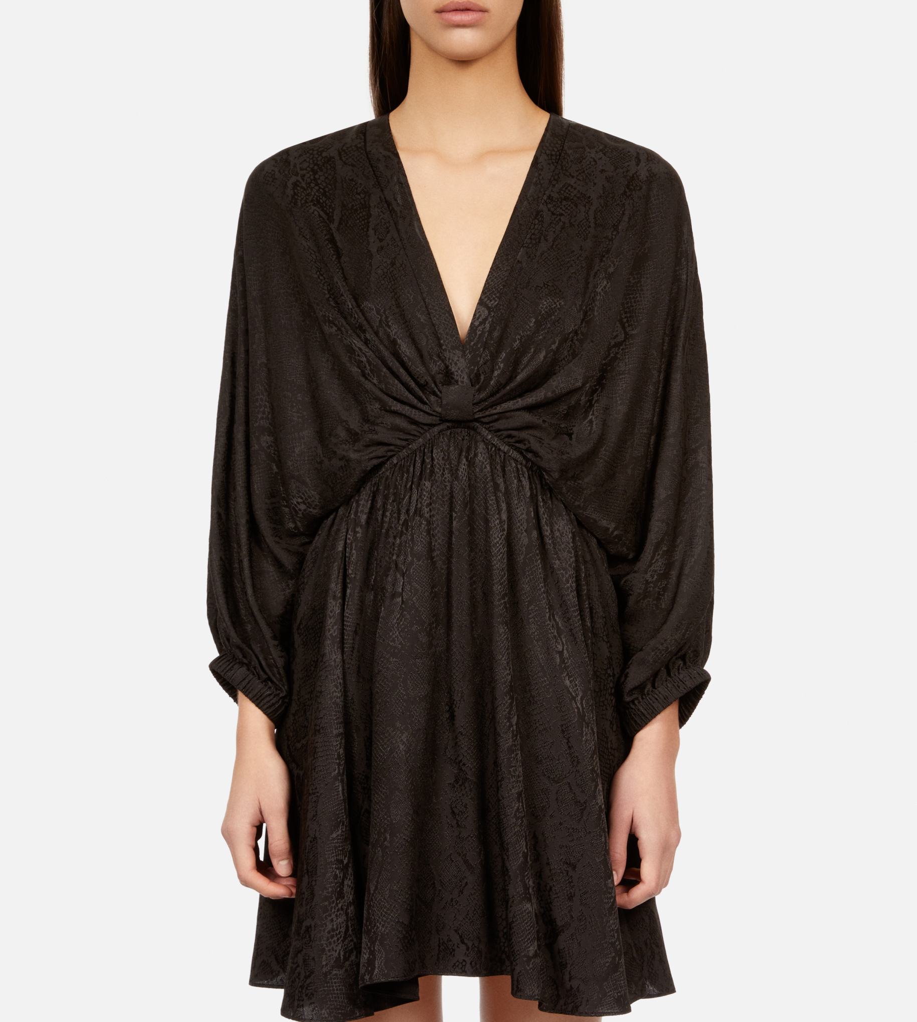 Robe courte noire jacquard python THE KOOPLES Noir